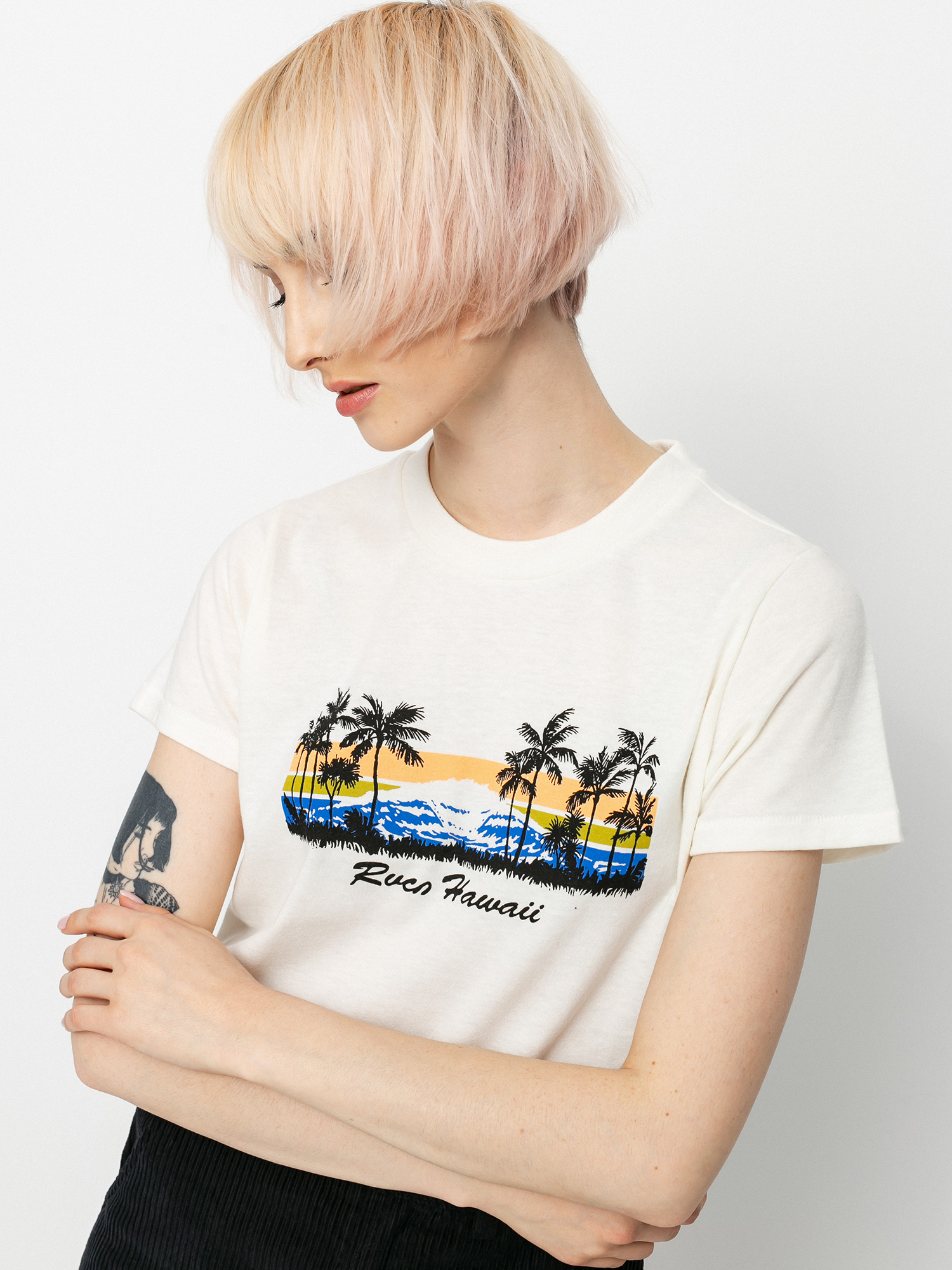 T-shirt RVCA Rvca Hawaii Wmn (vintage white)