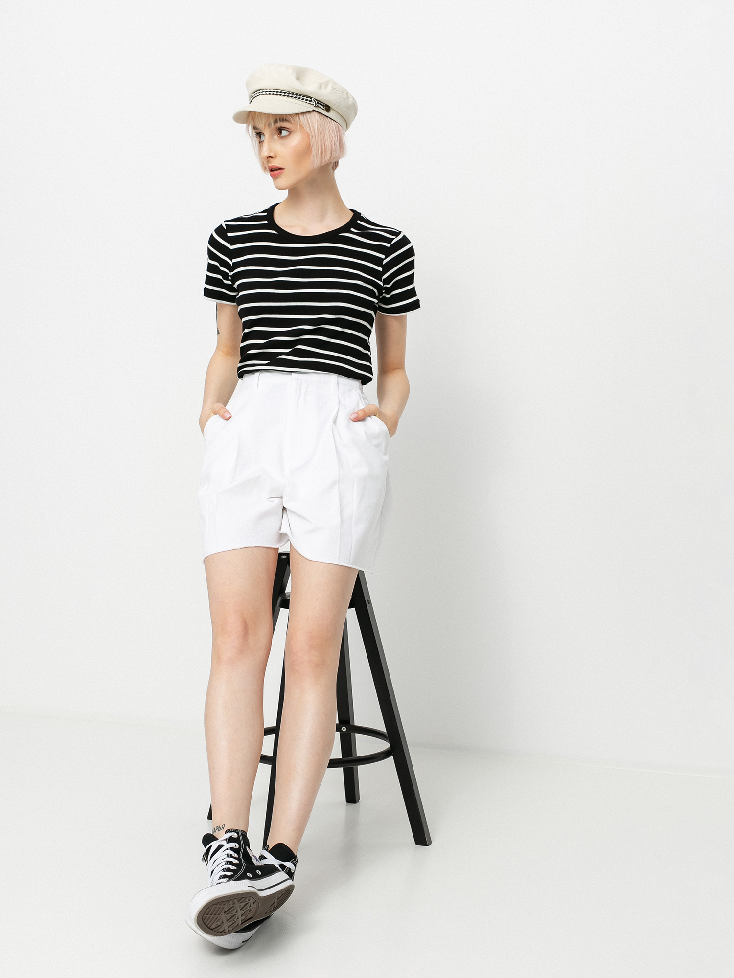T-shirt Brixton Samantha Baby Wmn (black/white)