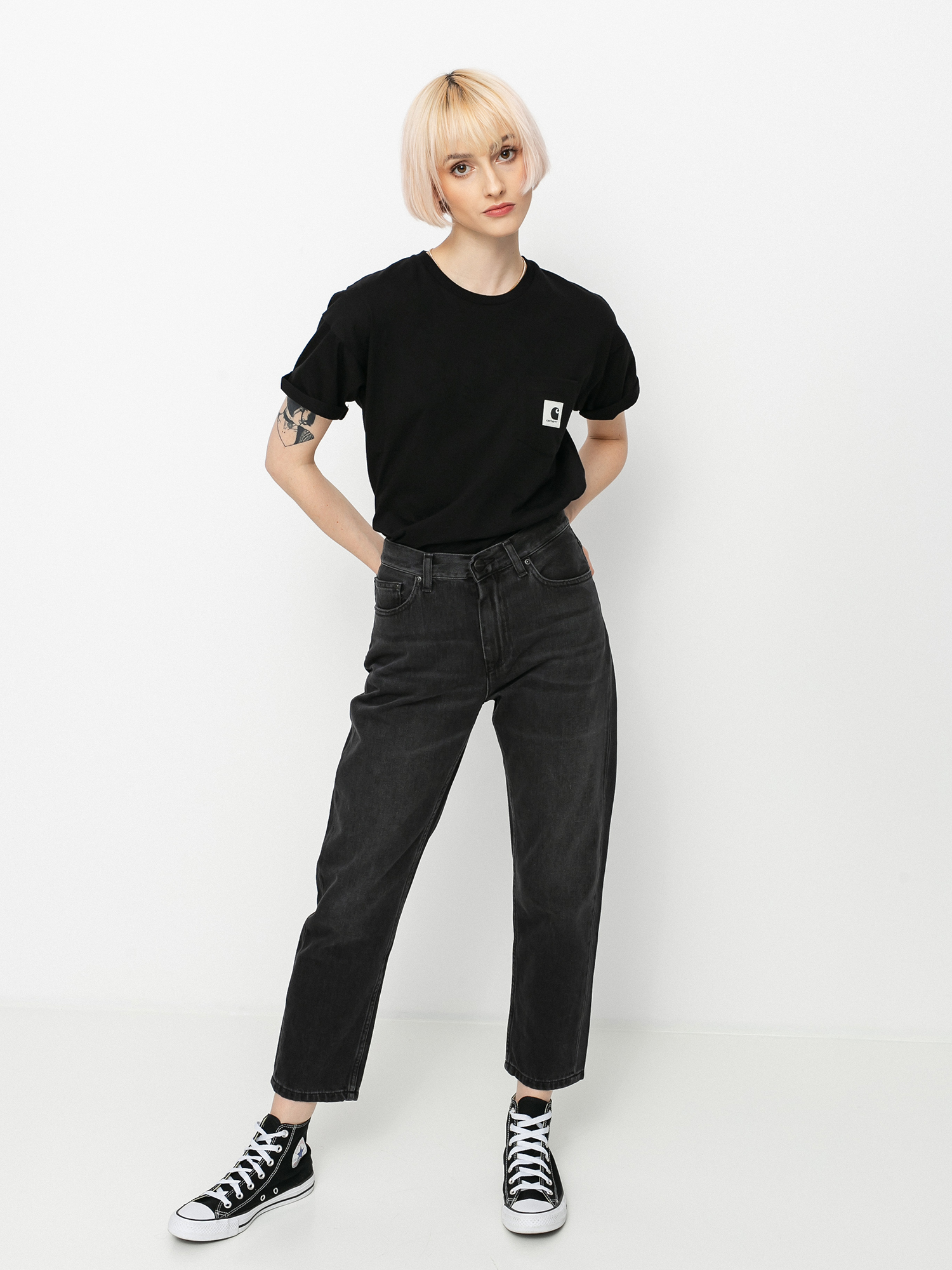 T-shirt Carhartt WIP Pocket Wmn (black)