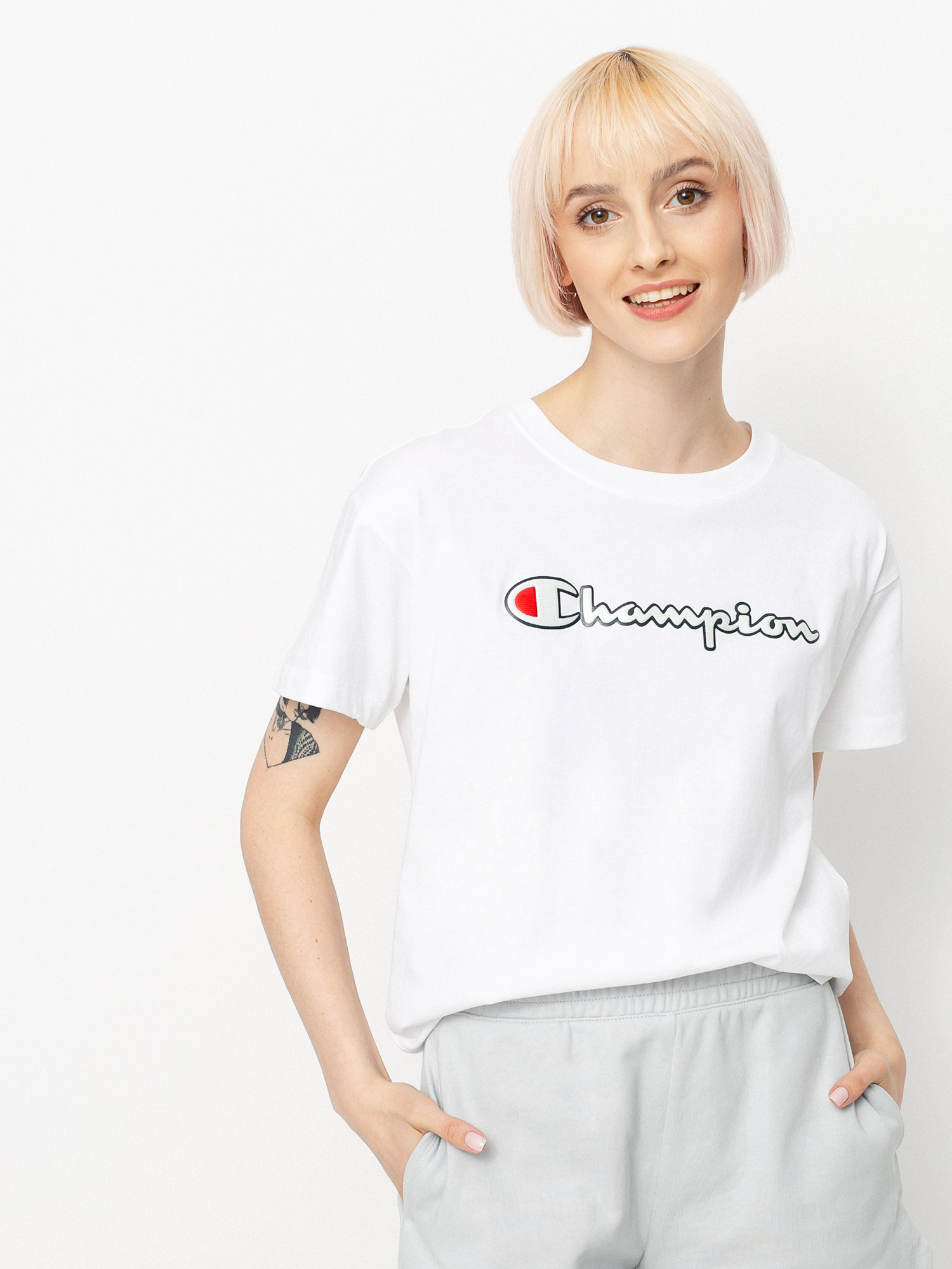 T-shirt Champion Crewneck 112650 Wmn (wht)