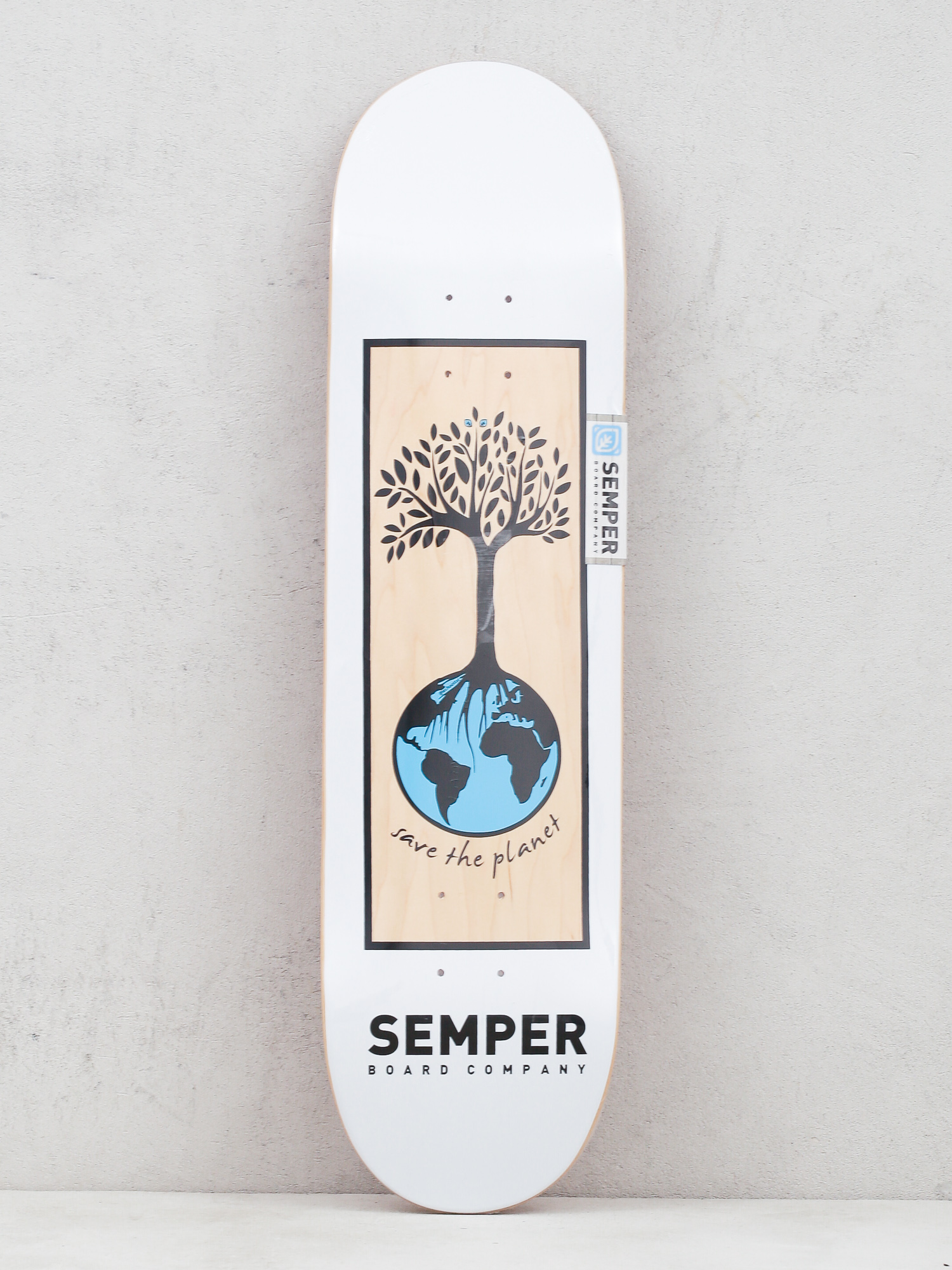 Deck Semper Skateboards Planet Blue (white)