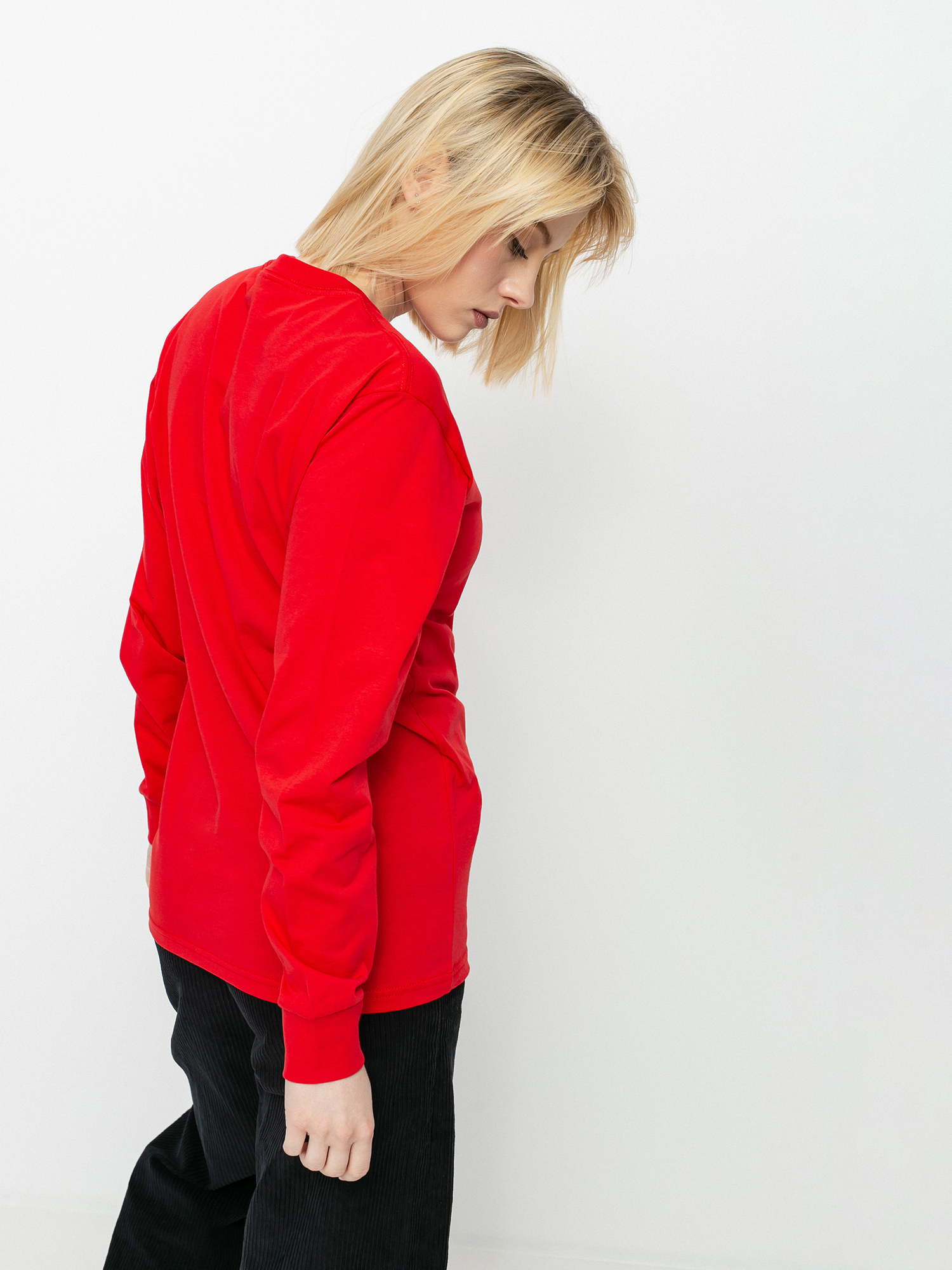 Longsleeve Vans Authentic Checker (high risk red)