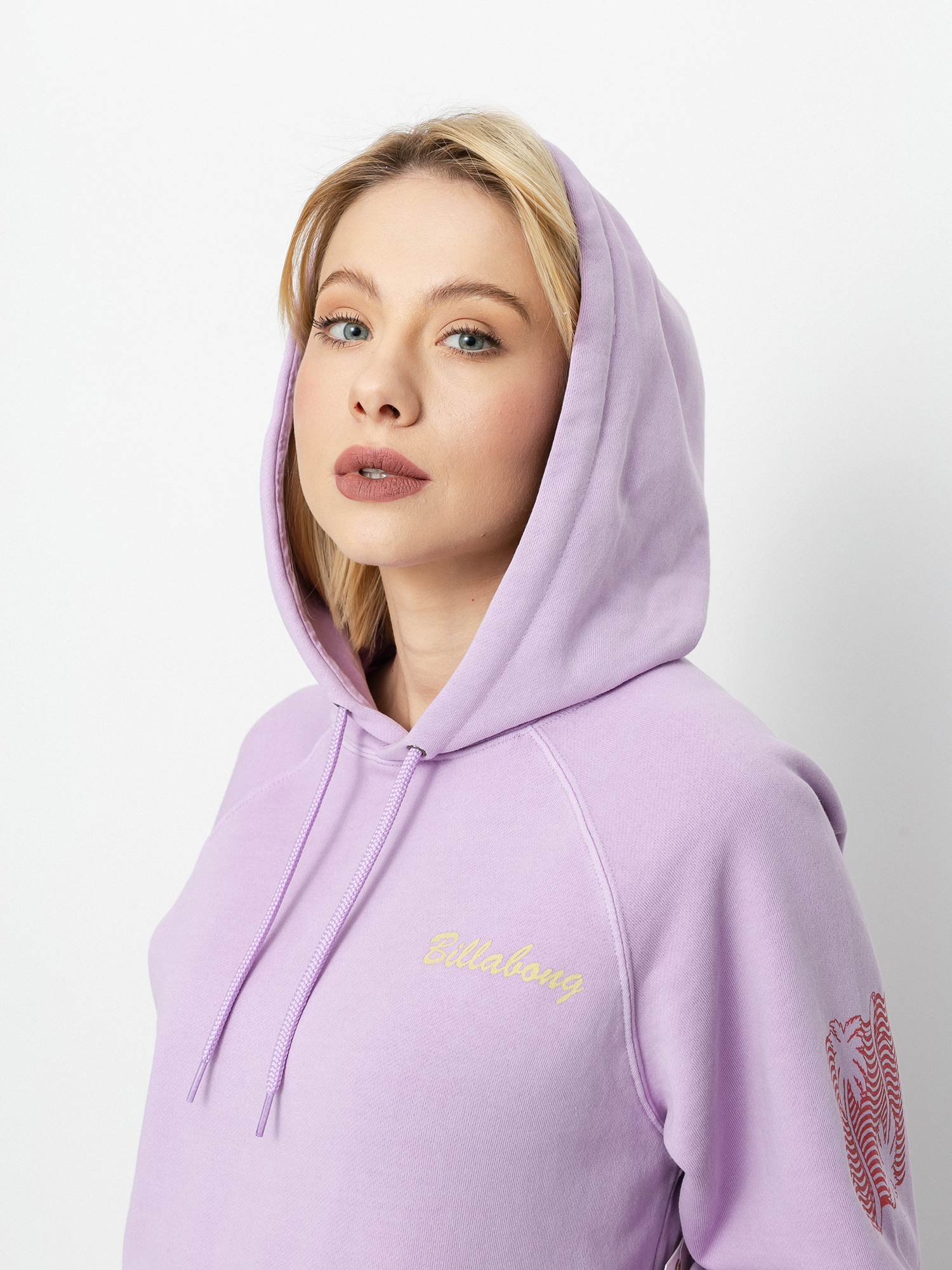Bluza z kapturem Billabong Catching Waves HD Wmn (lit up lilac)