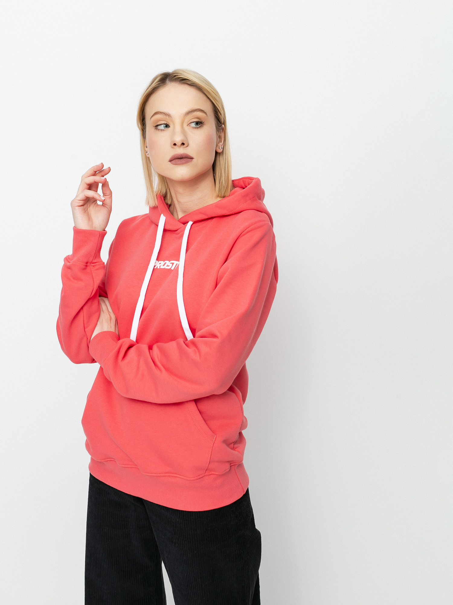 Bluza z kapturem Prosto Micro HD Wmn (red)