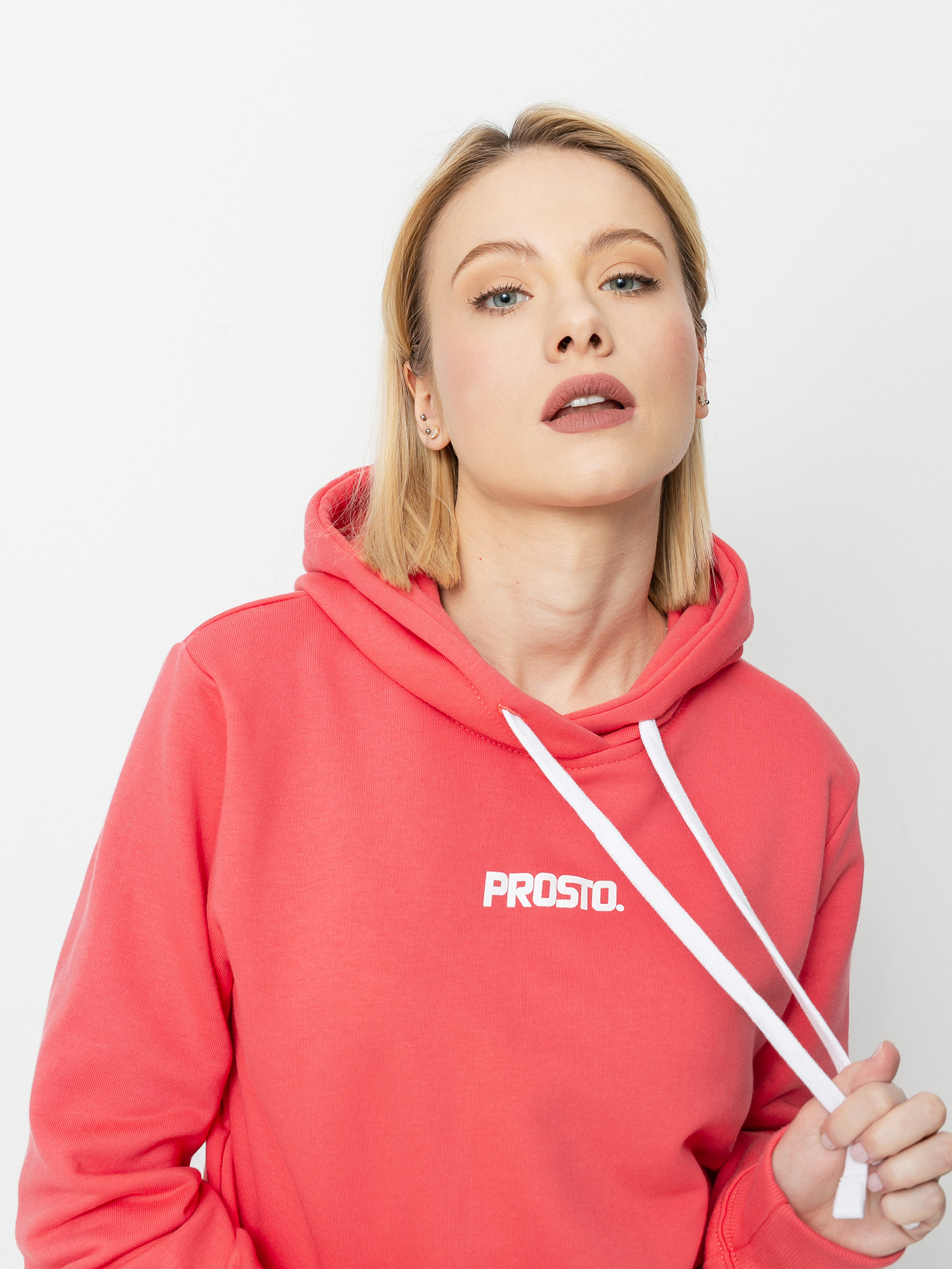 Bluza z kapturem Prosto Micro HD Wmn (red)