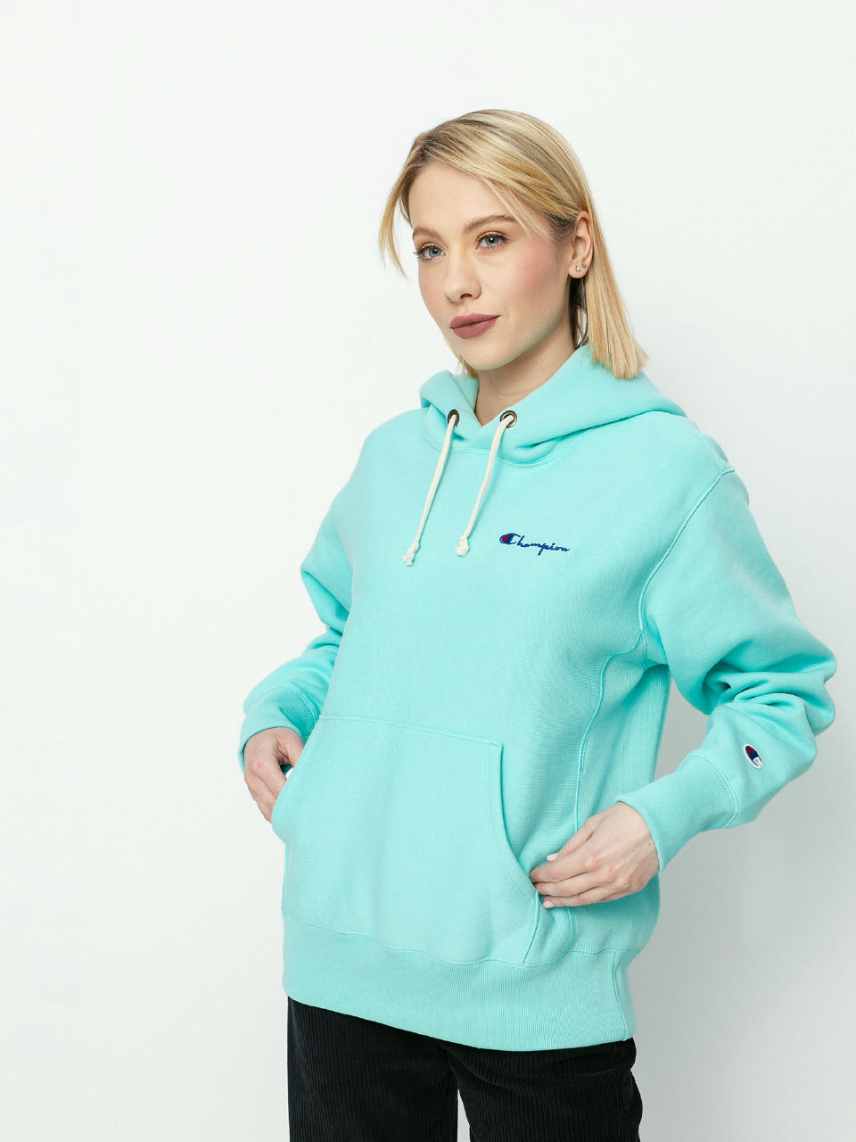 Bluza z kapturem Champion Sweatshirt HD 113150 Wmn (blt)