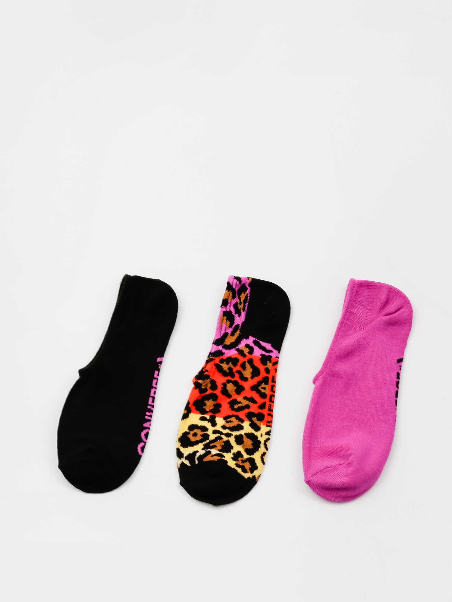 Skarpetki Converse 3Pk Ombre Colorblock Archive Leopard MFC Ox (black multi/hyper magenta)