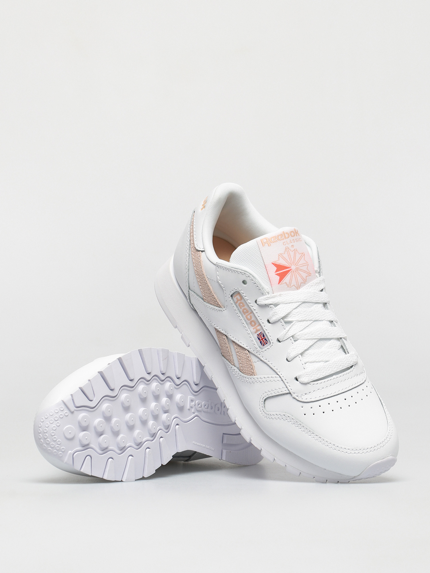 Buty Reebok Cl Lthr Wmn (white/aurorg/cerpnk)