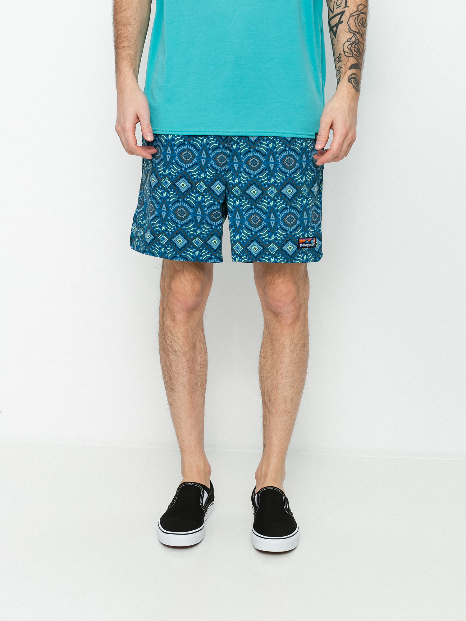 Boardshorty Patagonia Stretch Wavefarer Volley Shorts 16in (honeycomb small/seaport)