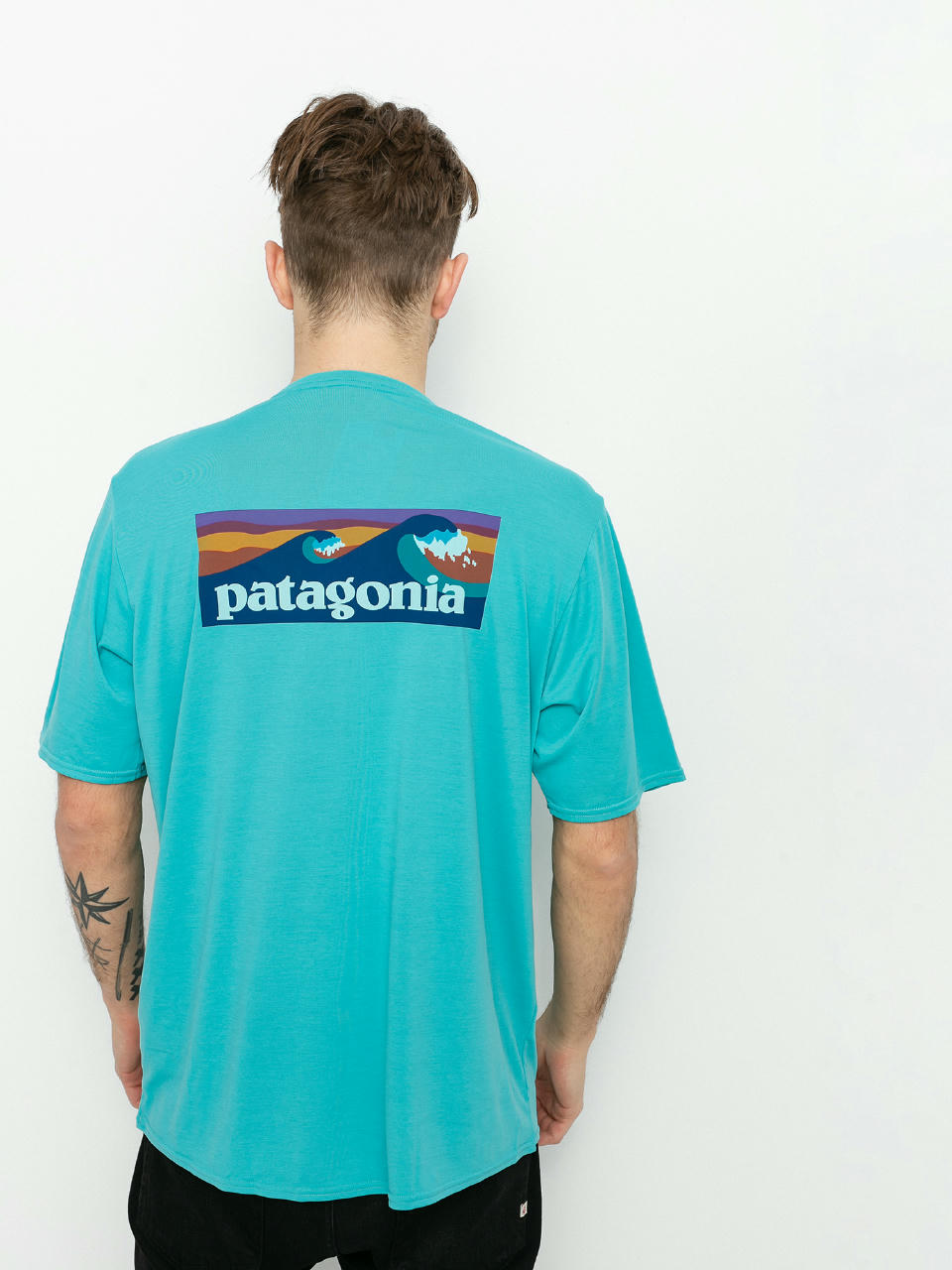 T-shirt Patagonia Cap Cool Daily Graphic (boardshort logo/iggy blue x dye)