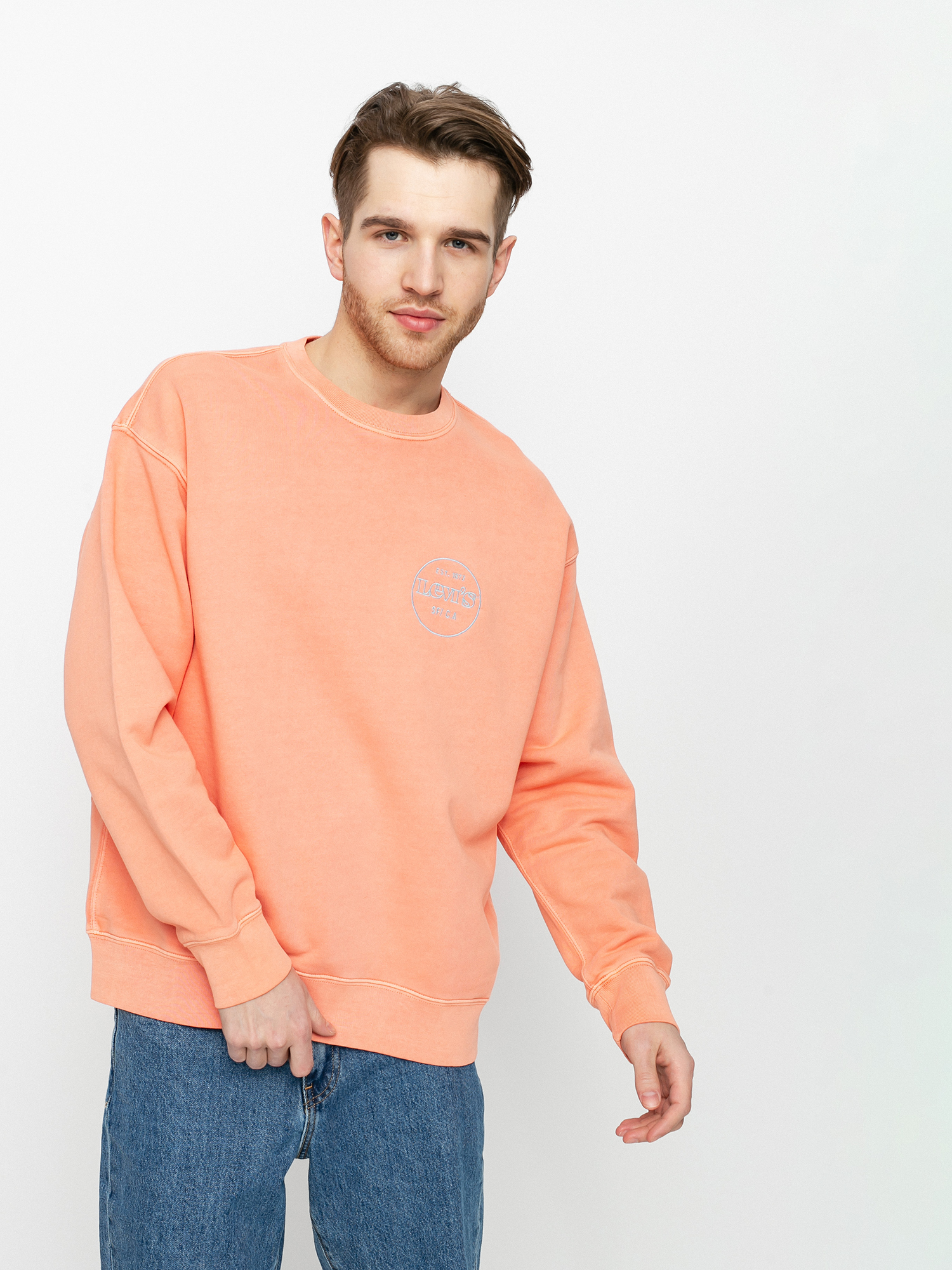 Bluza Levi's® Relaxed T2 Graphic (garment dye coral quartz)