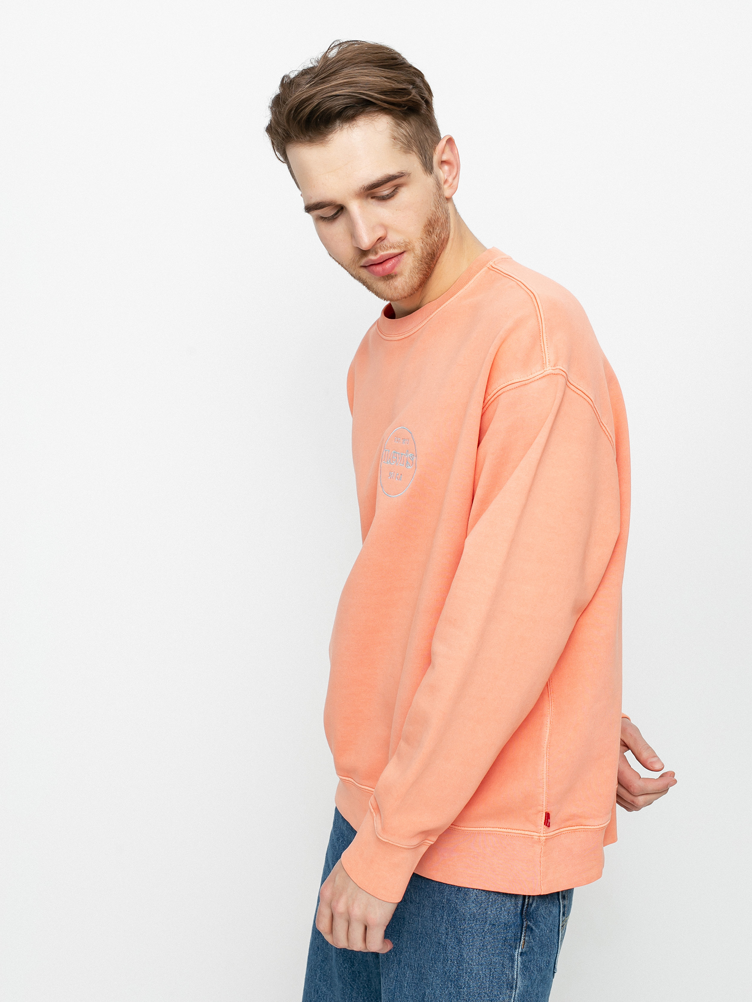 Bluza Levi's® Relaxed T2 Graphic (garment dye coral quartz)