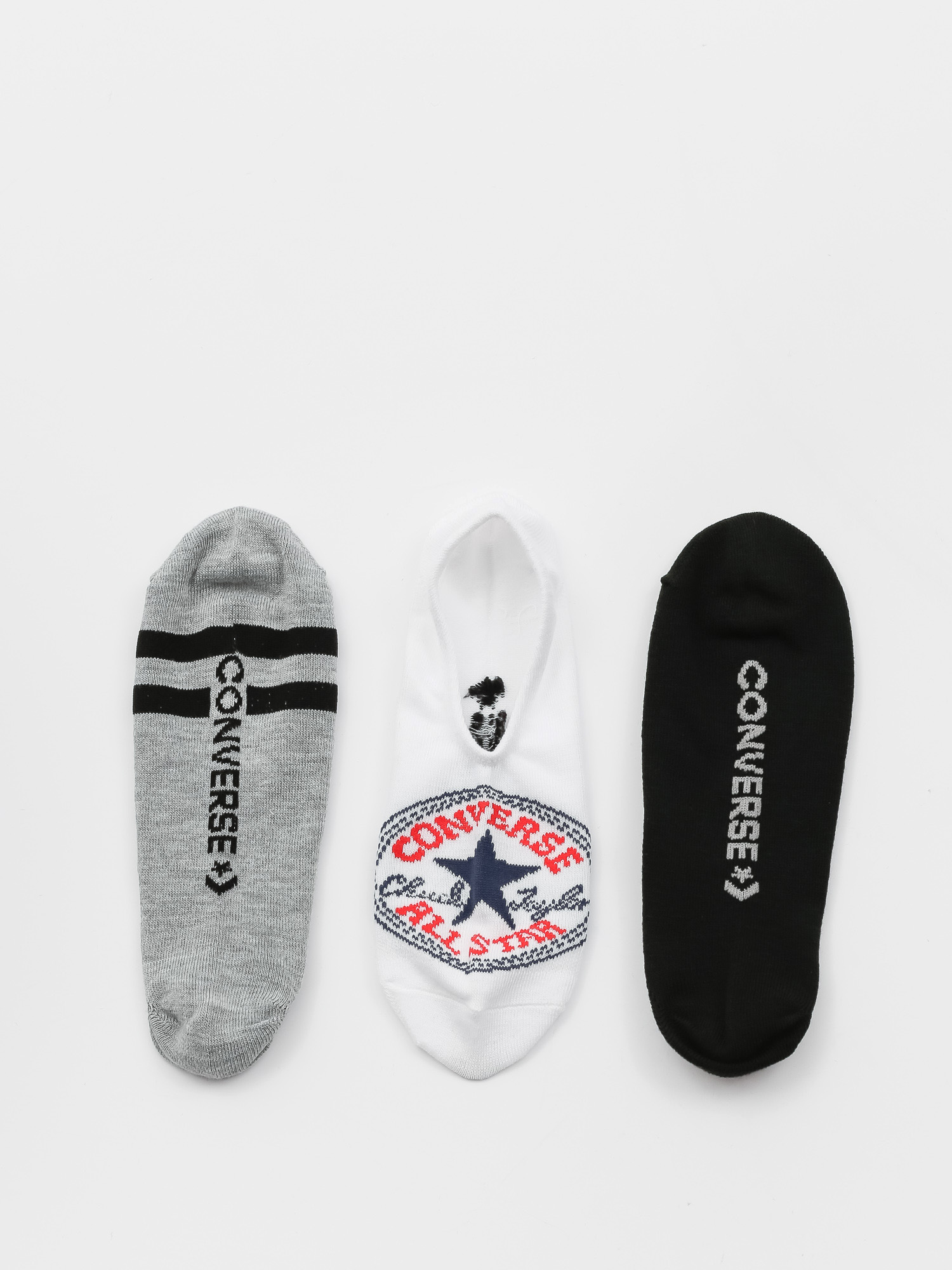 Skarpetki Converse 3Pk Chuck Patch (white/multi black/wolf lgh/black)