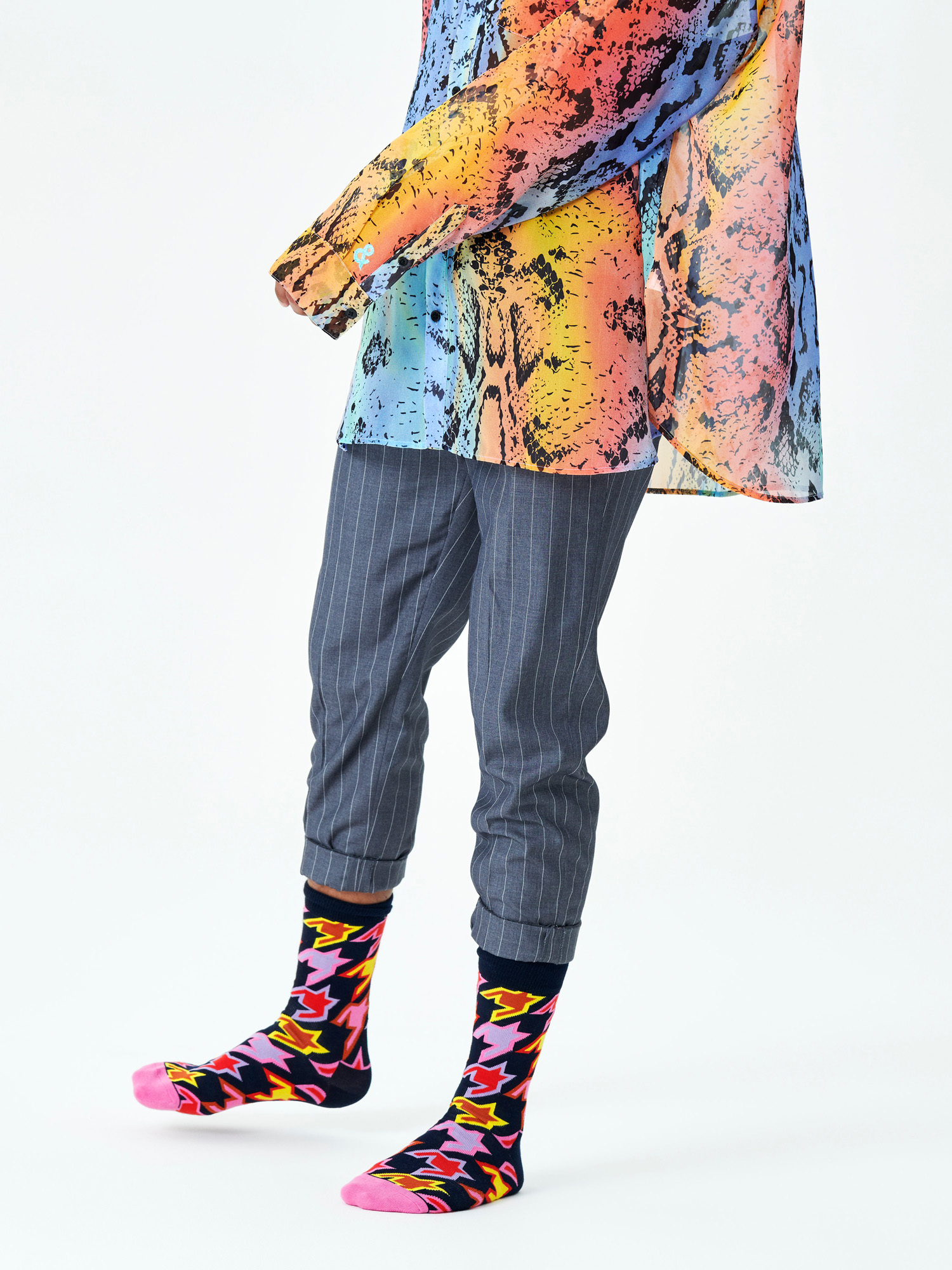 Skarpetki Happy Socks Dog Tooth (black/pink)