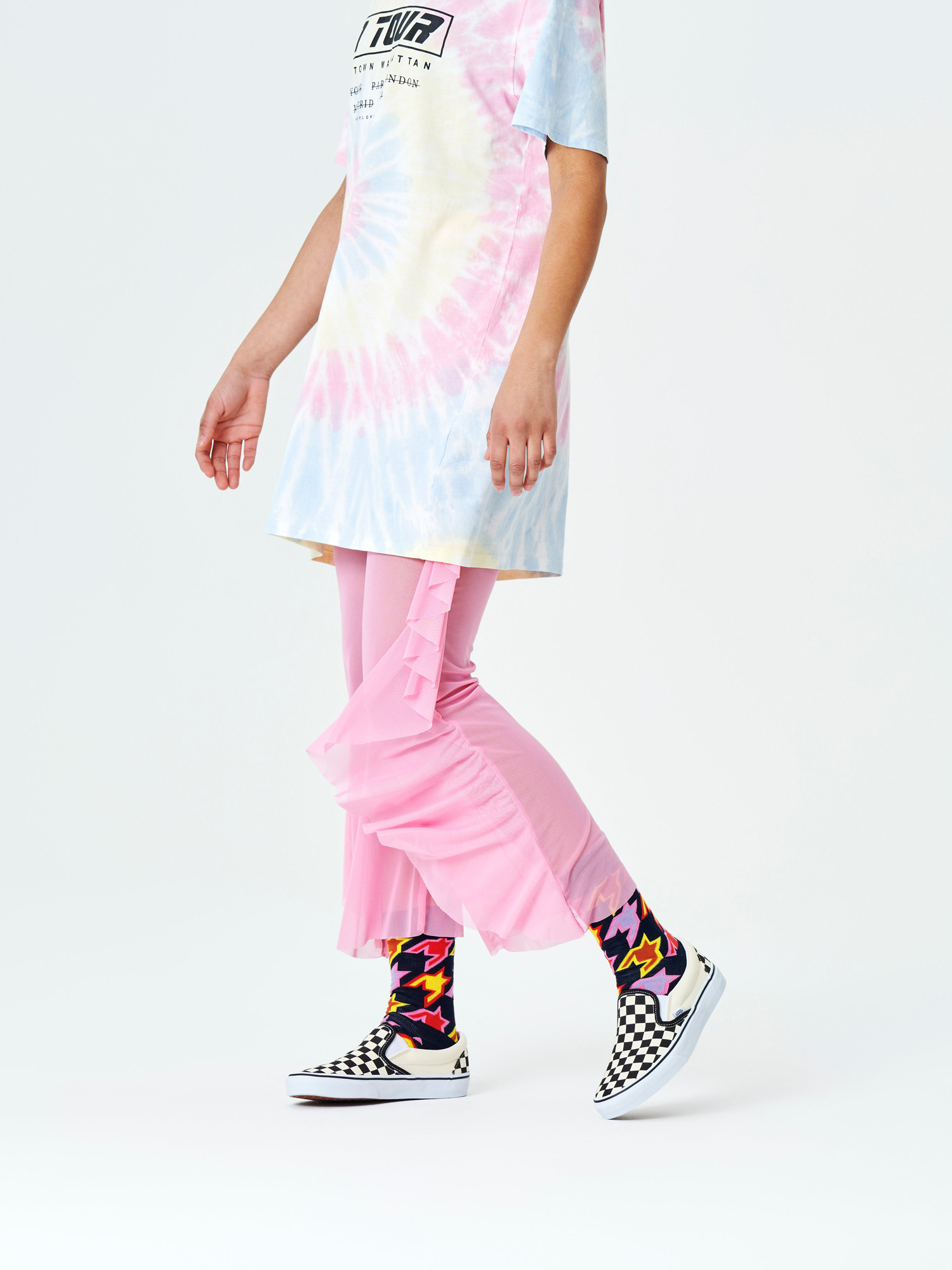 Skarpetki Happy Socks Dog Tooth (black/pink)