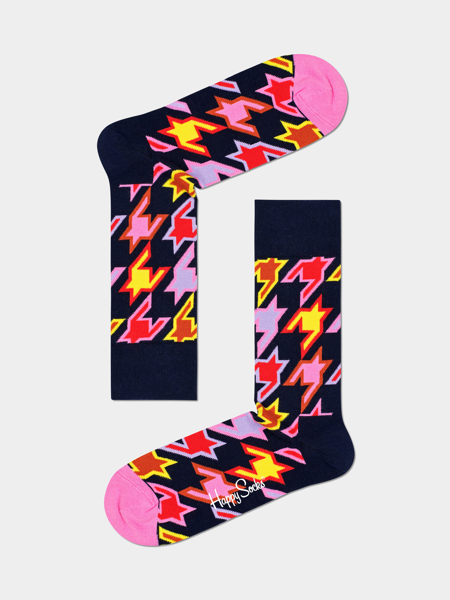 Skarpetki Happy Socks Dog Tooth (black/pink)