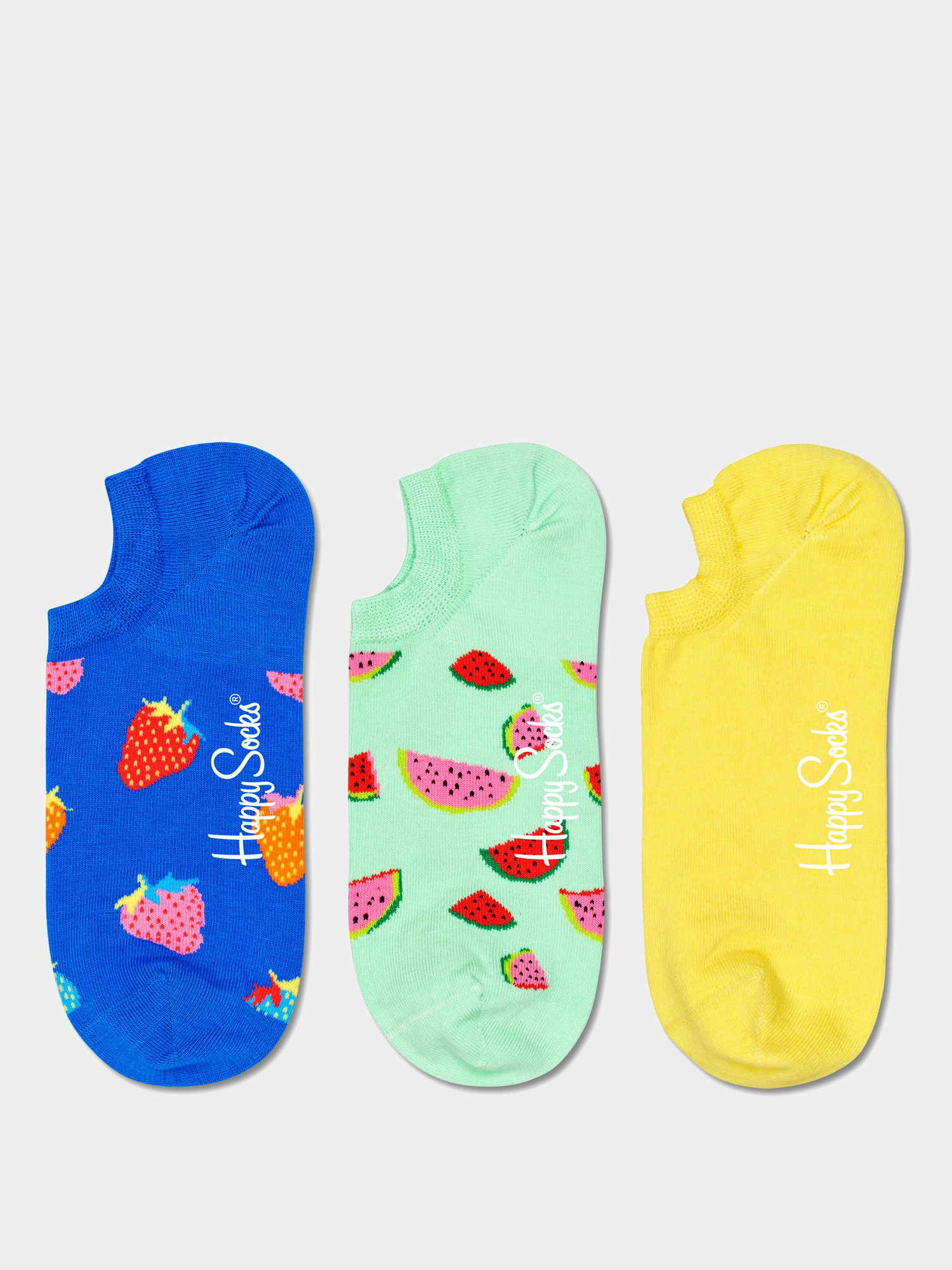 Skarpetki Happy Socks Fruit No Show 3pk (royal/mint/yellow)