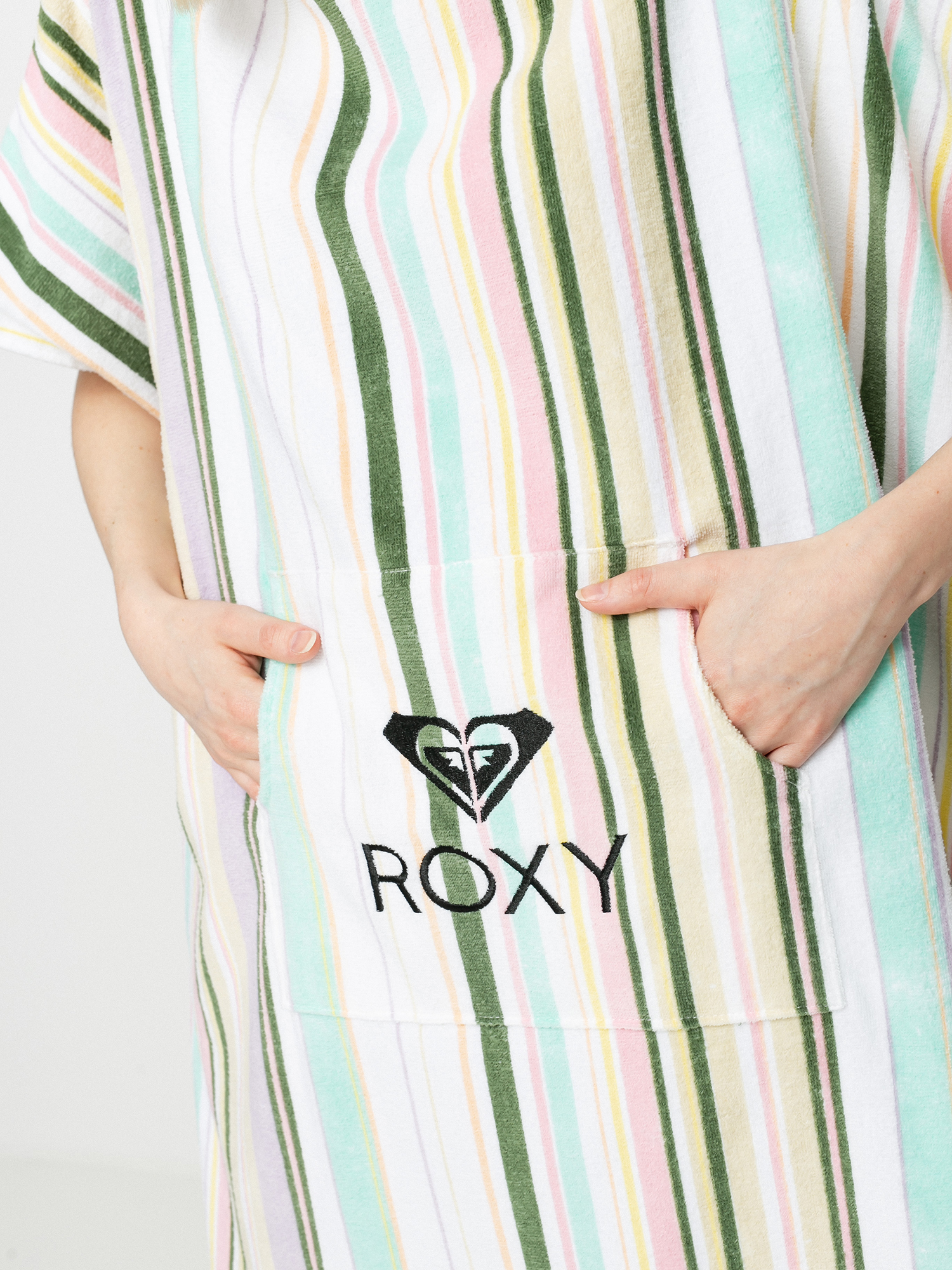 Poncho Roxy Stay Magical Printed Wmn (bright white kamuela stripe s)