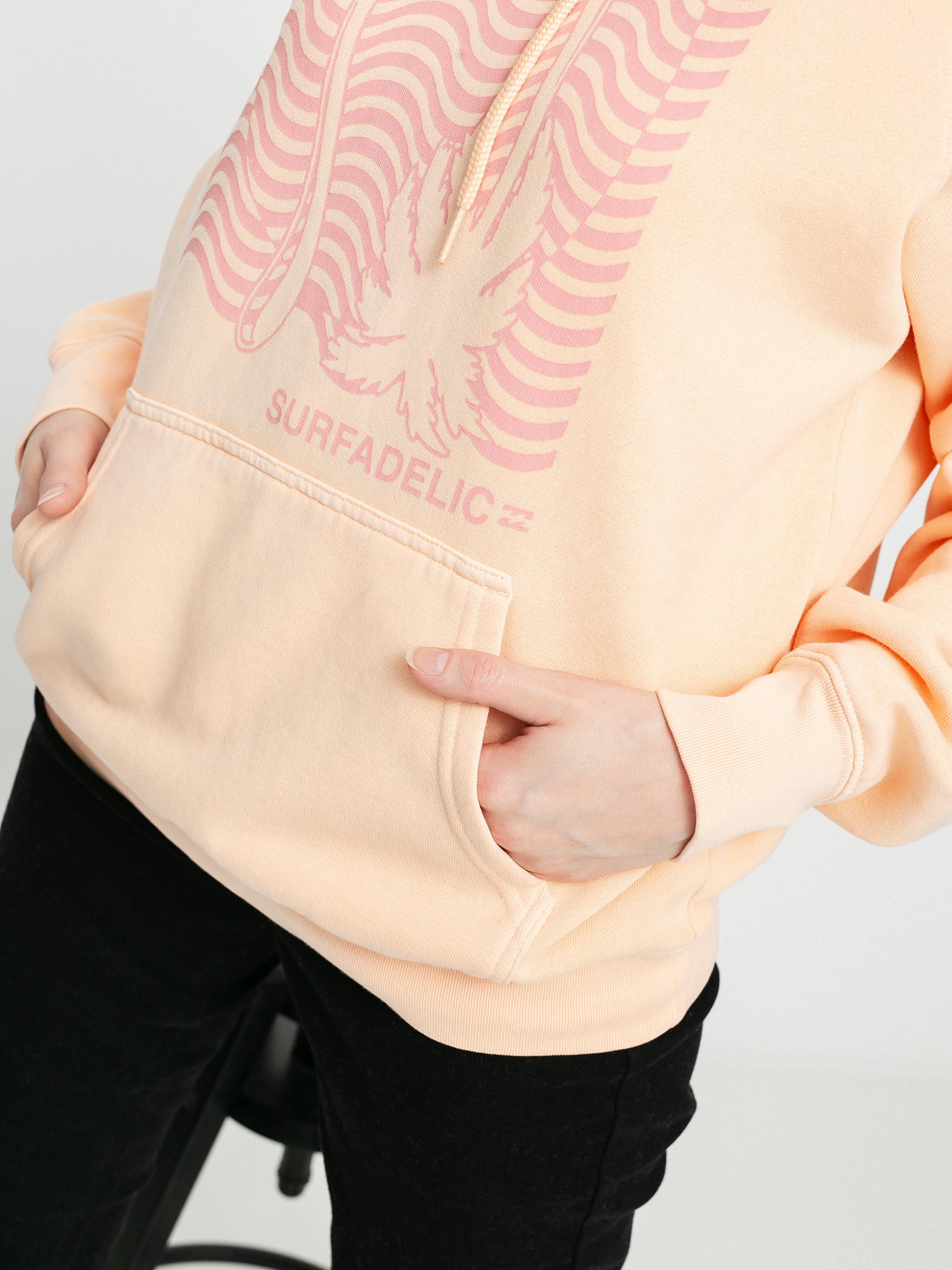 Bluza z kapturem Billabong Catching Waves HD Wmn (tropcl peach)