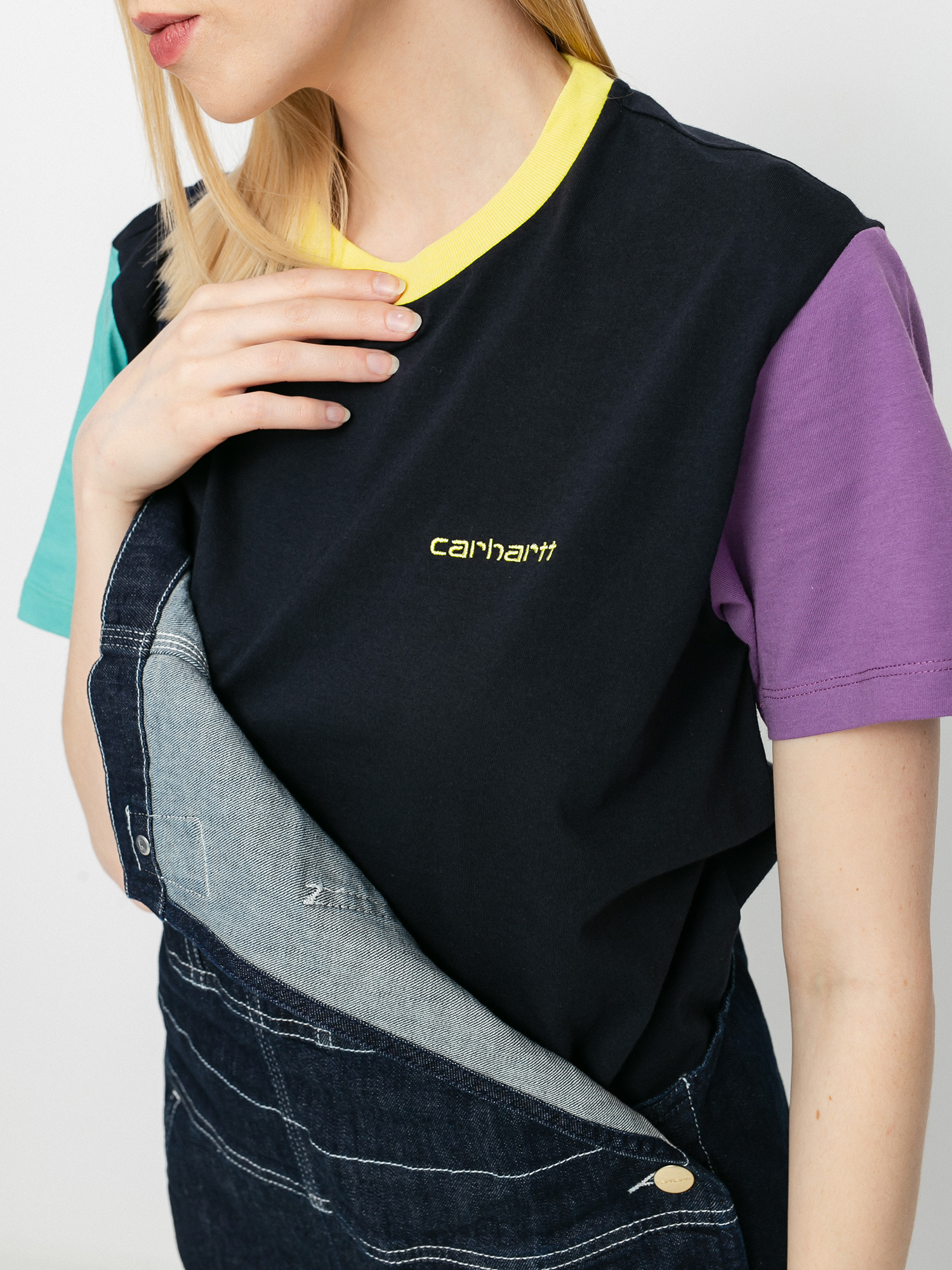 T-shirt Carhartt WIP Quad Wmn (dark navy)