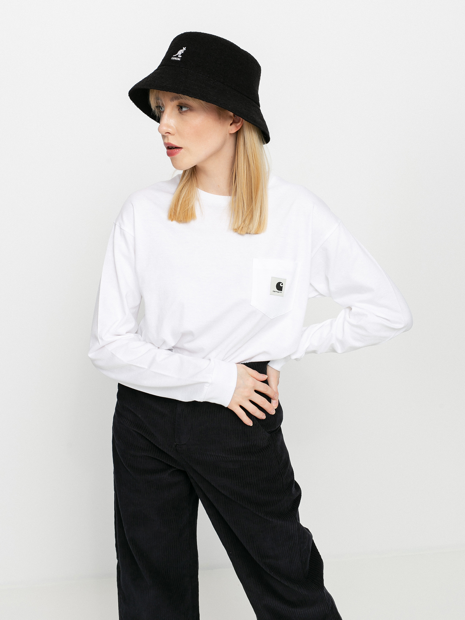 Longsleeve Carhartt WIP Pocket Wmn (white)