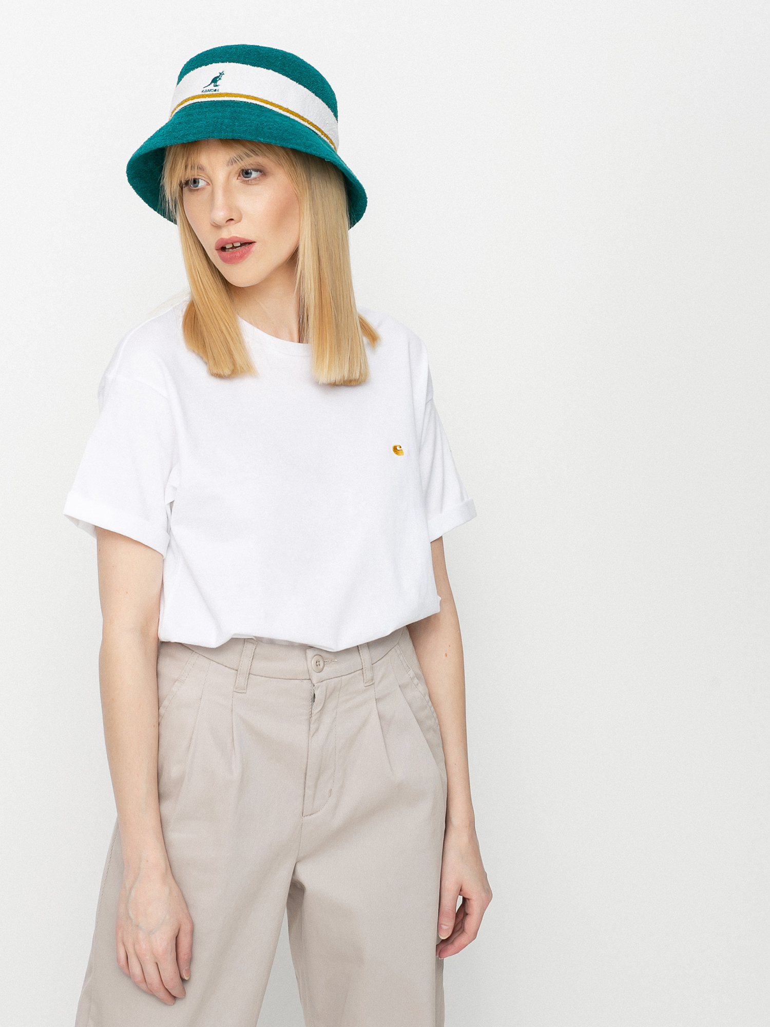 T-shirt Carhartt WIP Chase Wmn (white/gold)