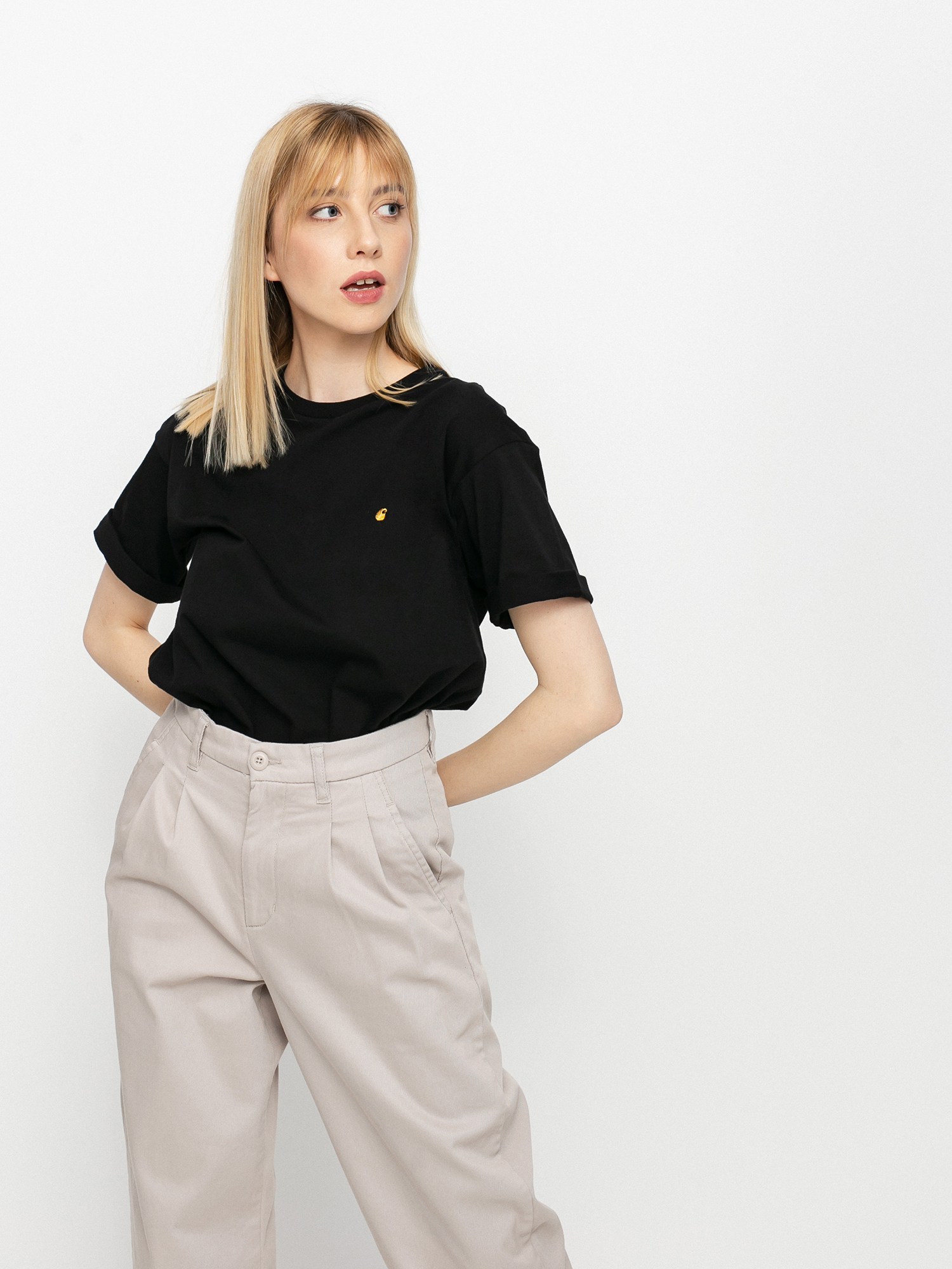 T-shirt Carhartt WIP Chase Wmn (black/gold)