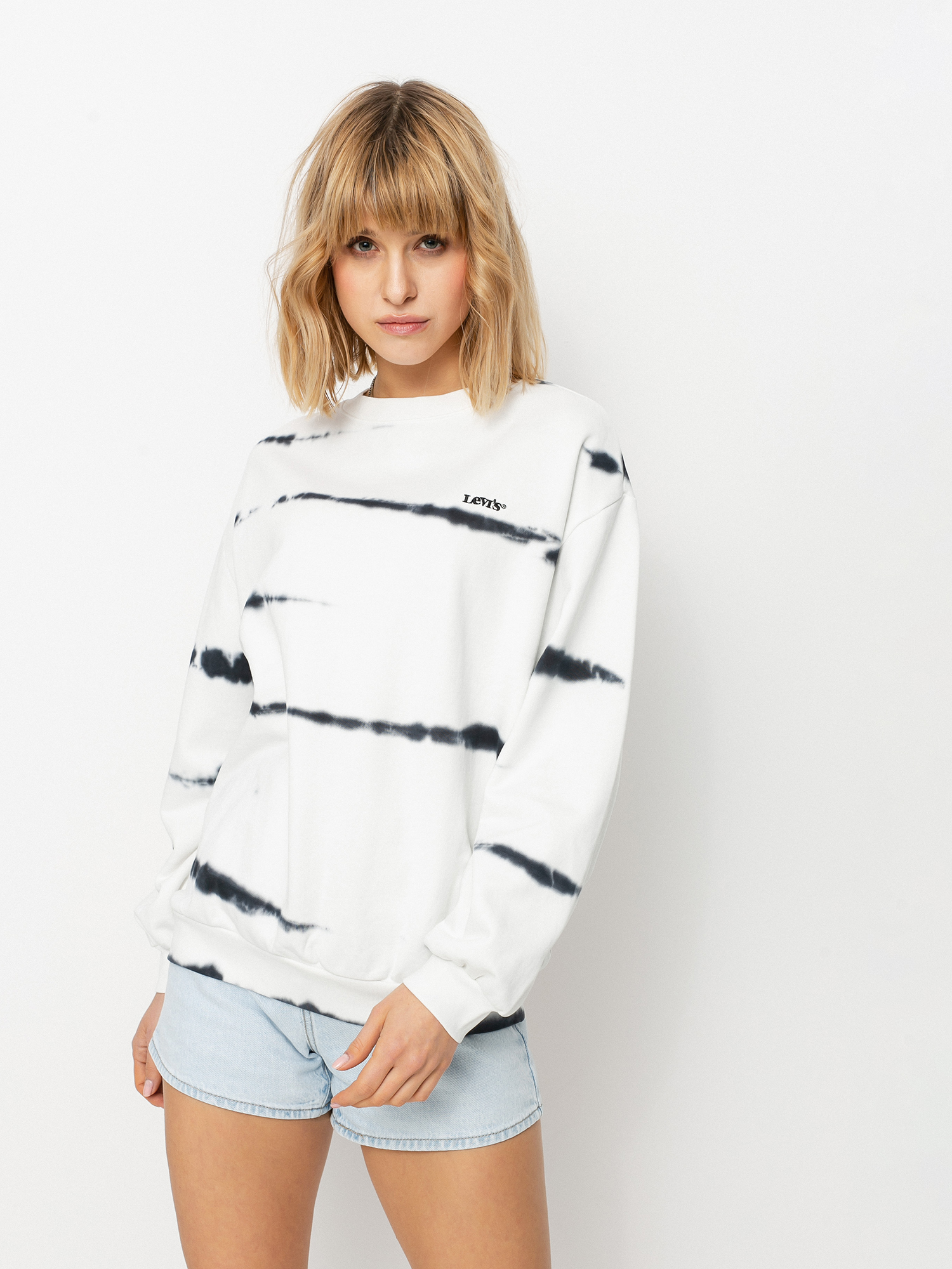 Bluza Levi's® Melrose Slouchy Wmn (tie dye stripe tight loops caviar)
