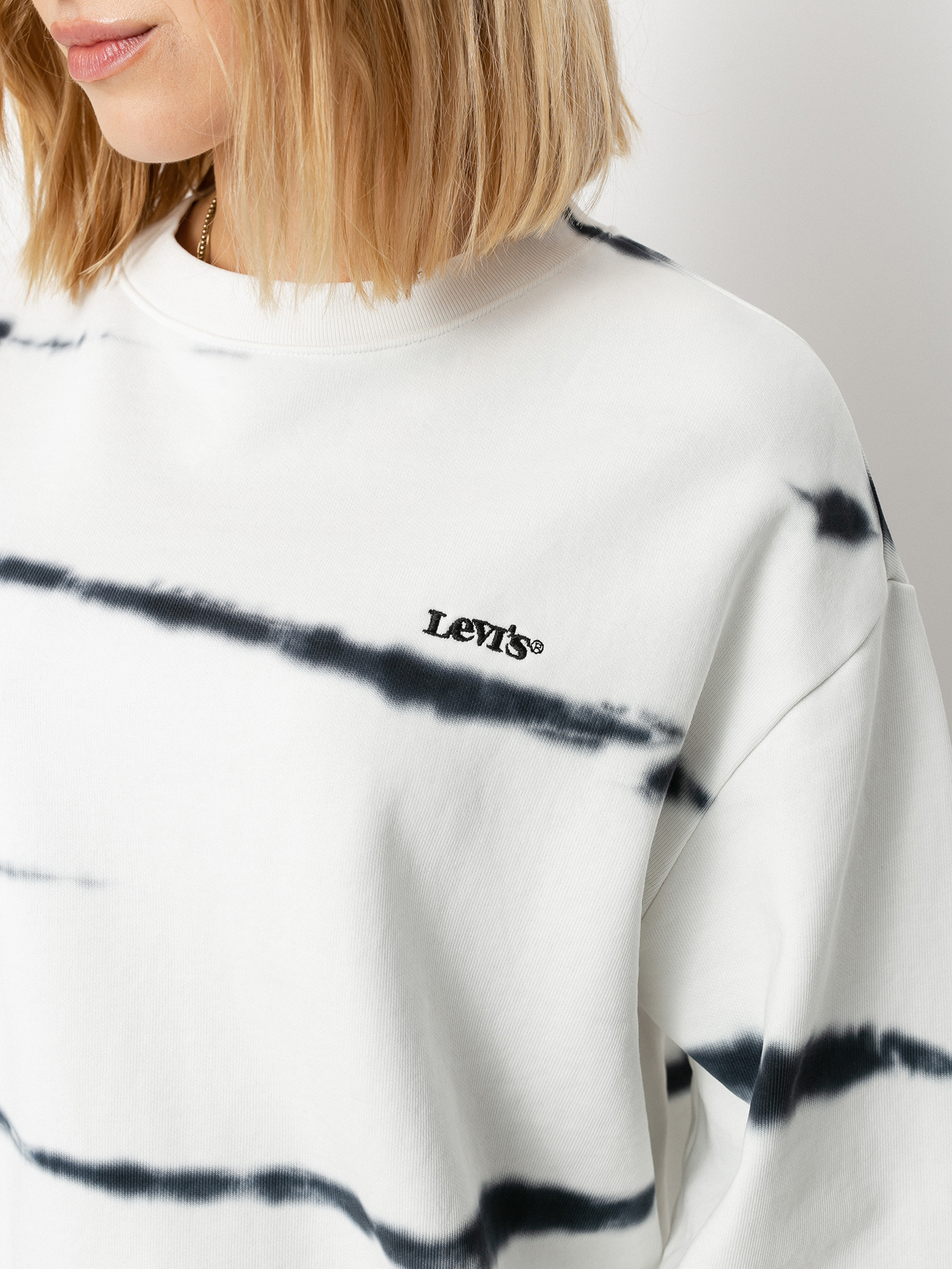 Bluza Levi's® Melrose Slouchy Wmn (tie dye stripe tight loops caviar)