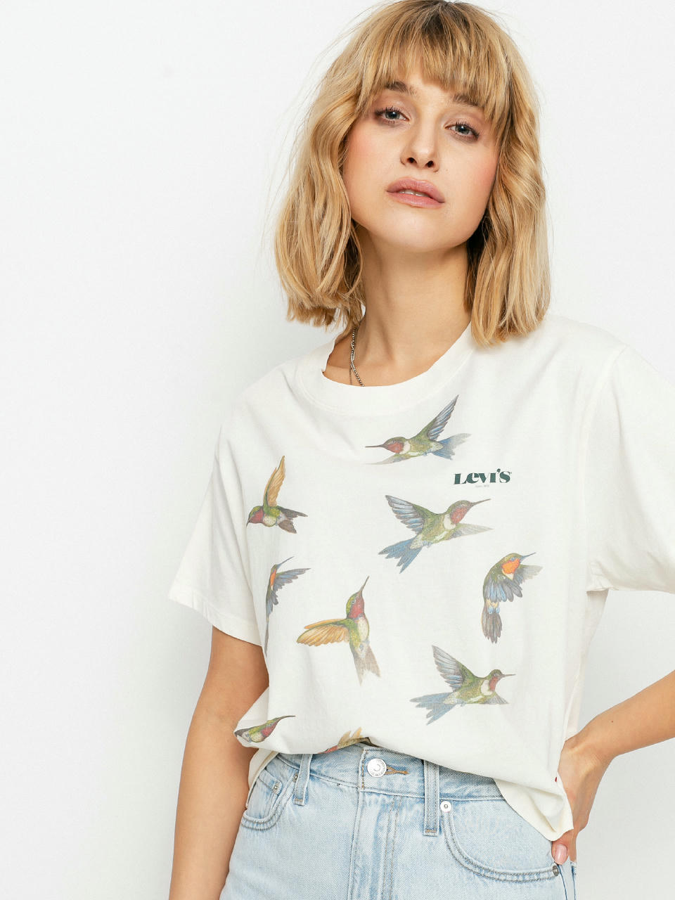 T-shirt Levi's® Graphic Varsity Wmn (placed hummingbirds sugar)