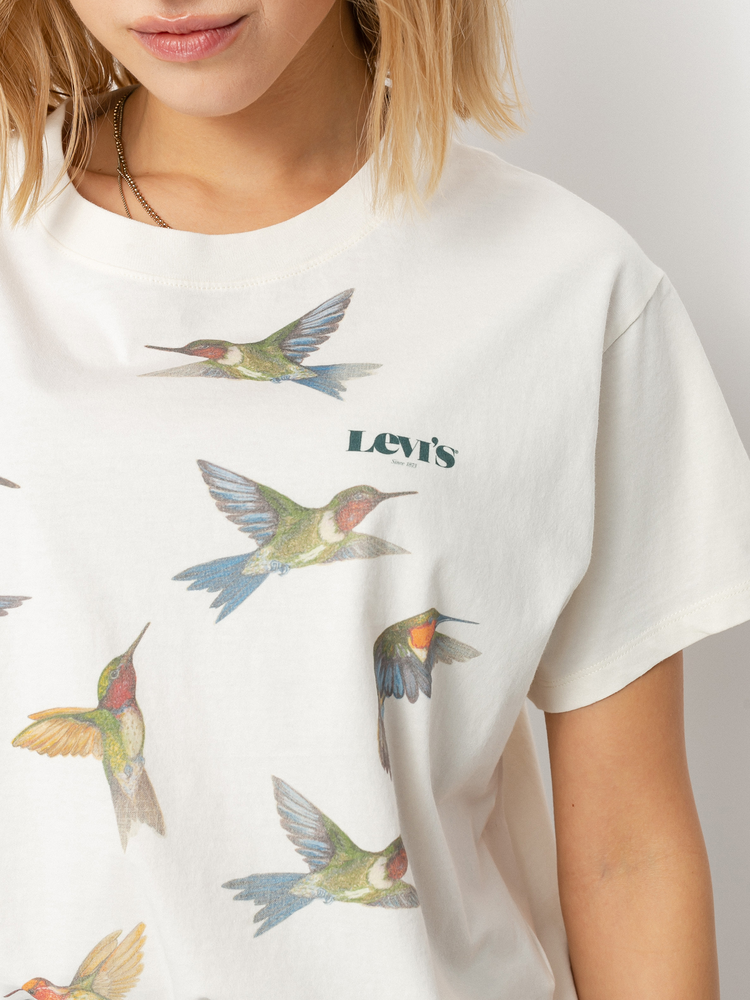 T-shirt Levi's® Graphic Varsity Wmn (placed hummingbirds sugar)