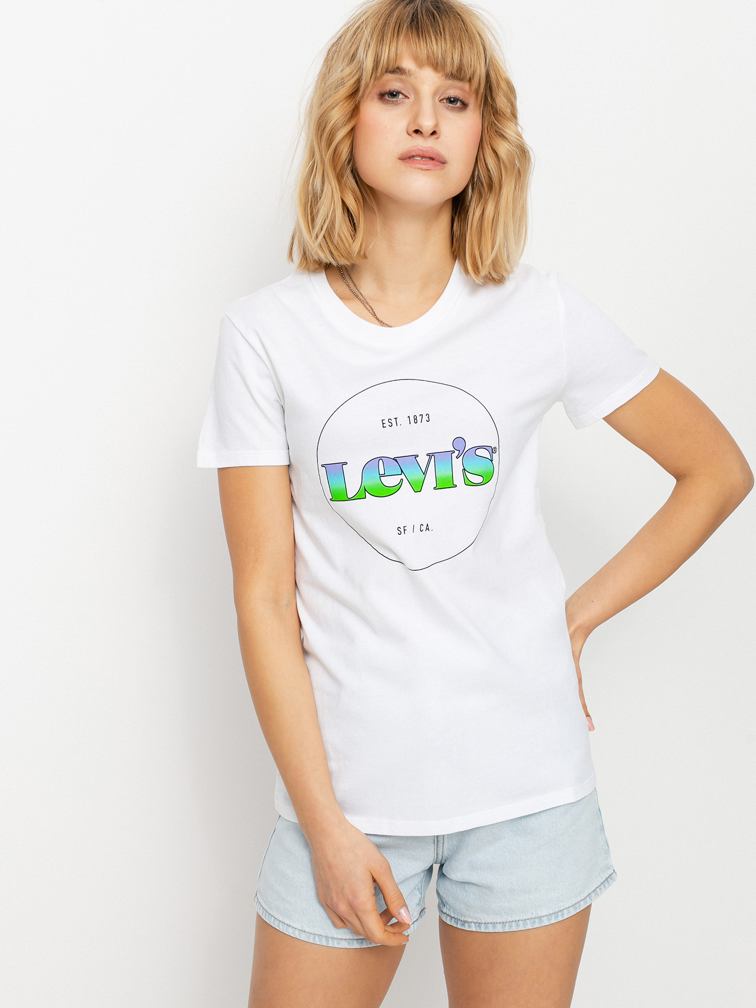 T-shirt Levi's® The Perfect Wmn (circle logo gradient white)