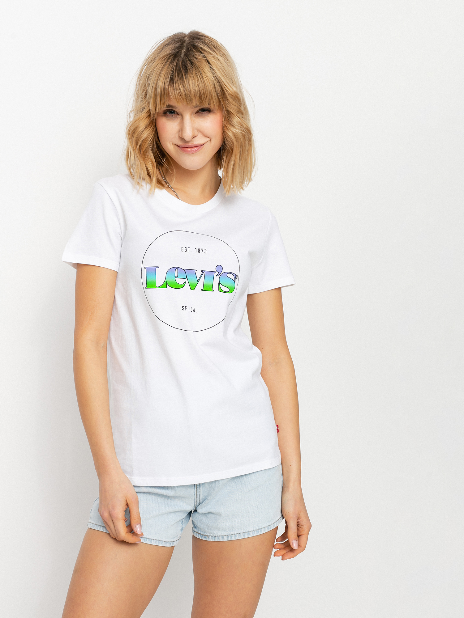 T-shirt Levi's® The Perfect Wmn (circle logo gradient white)