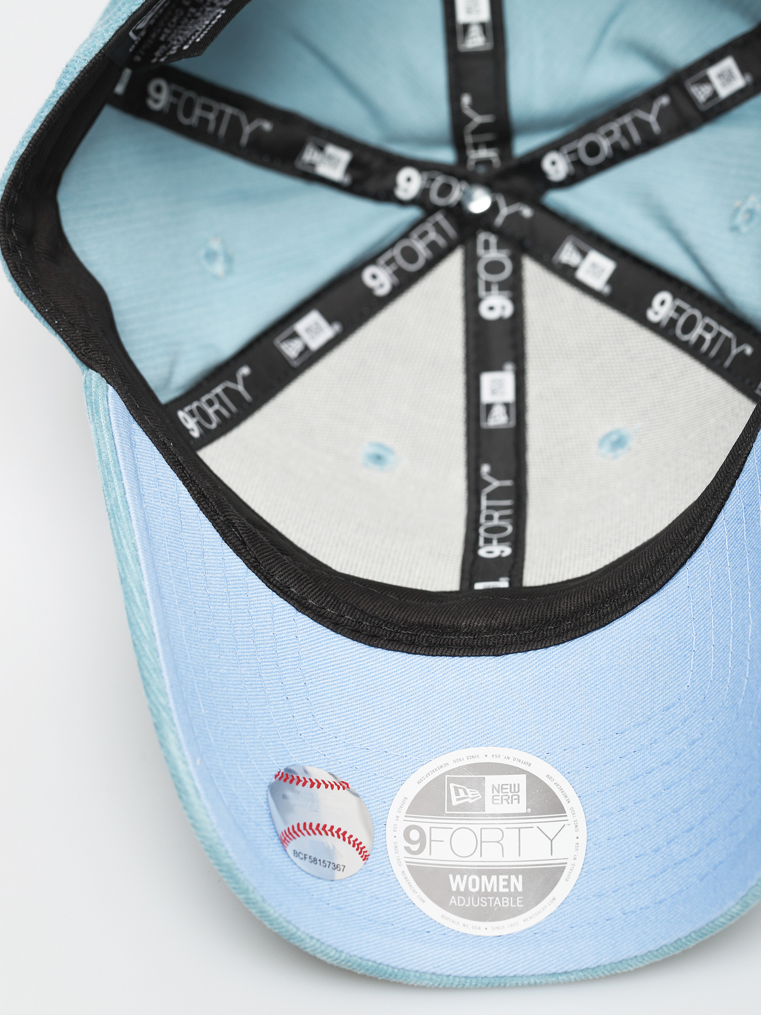 Czapka z daszkiem New Era Cord 9Forty New York Yankees ZD (pastel blue)