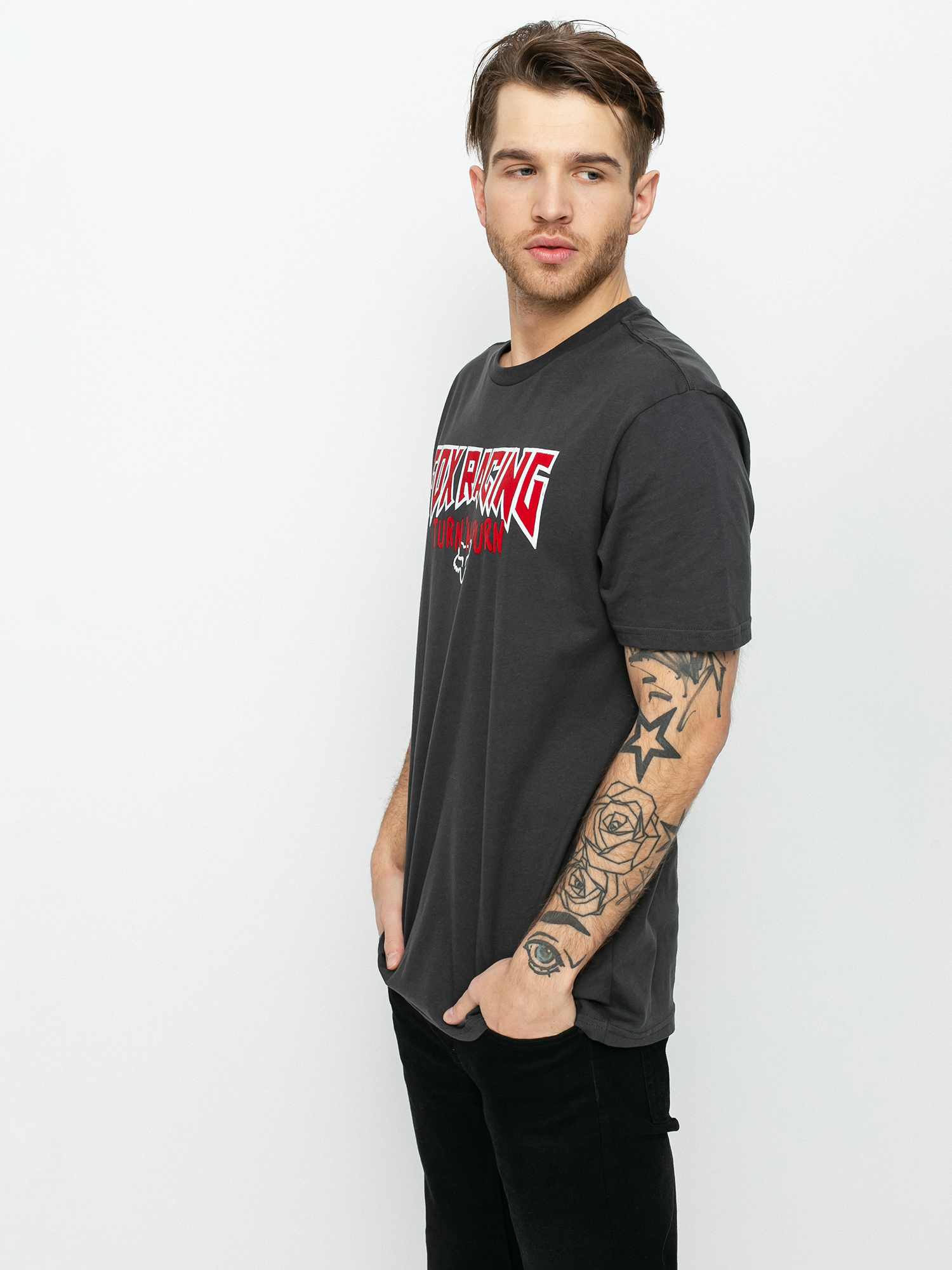 T-shirt Fox Roadie Premium (blk vin)