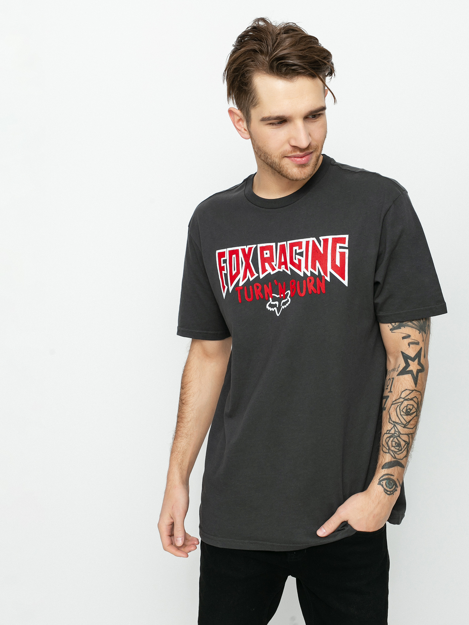 T-shirt Fox Roadie Premium (blk vin)