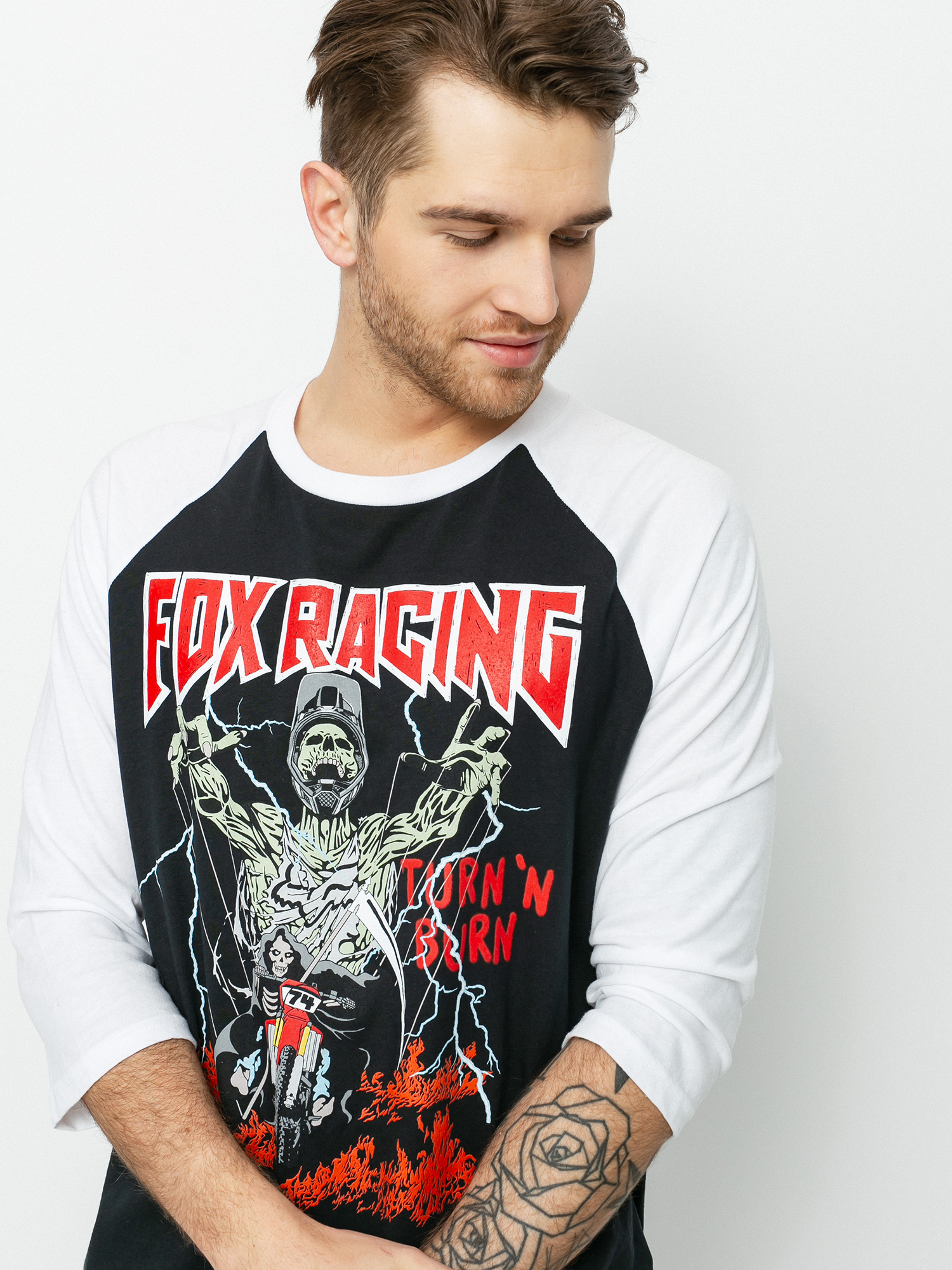 Longsleeve Fox Backstage Raglan (blk/wht)