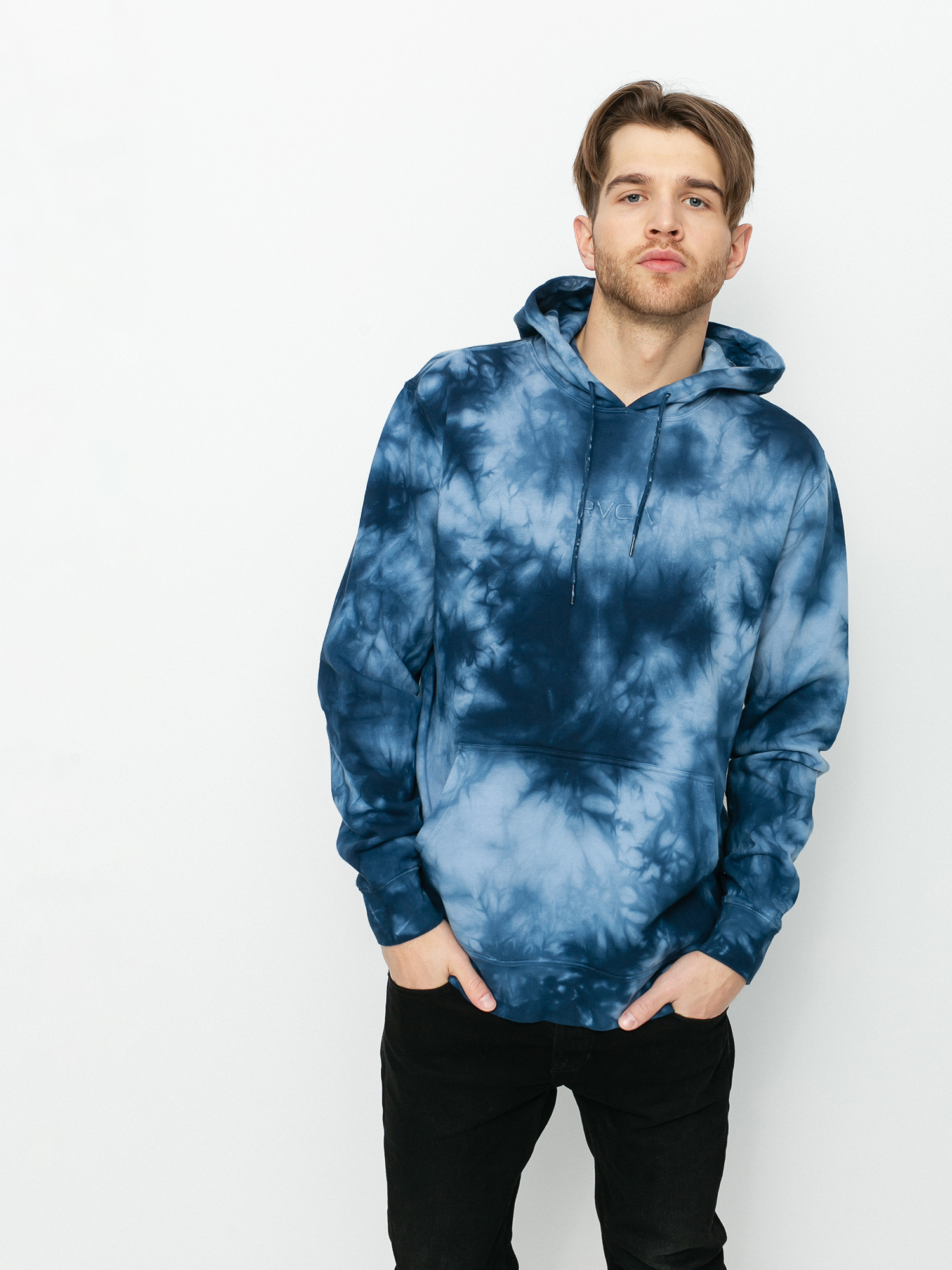 Bluza z kapturem RVCA Tonally Tie Dye HD (blue tie dye)