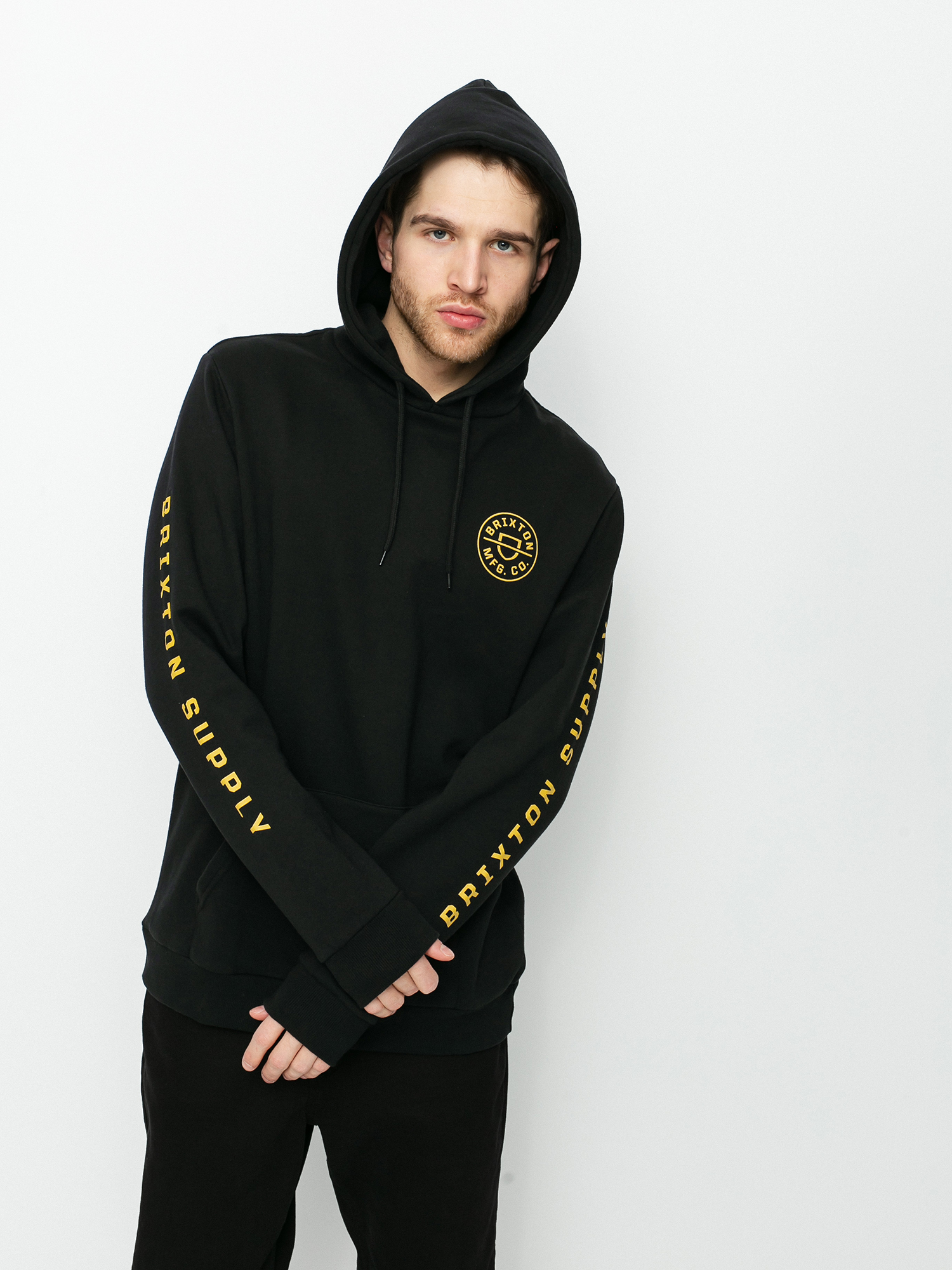 Bluza z kapturem Brixton Crest HD (black)