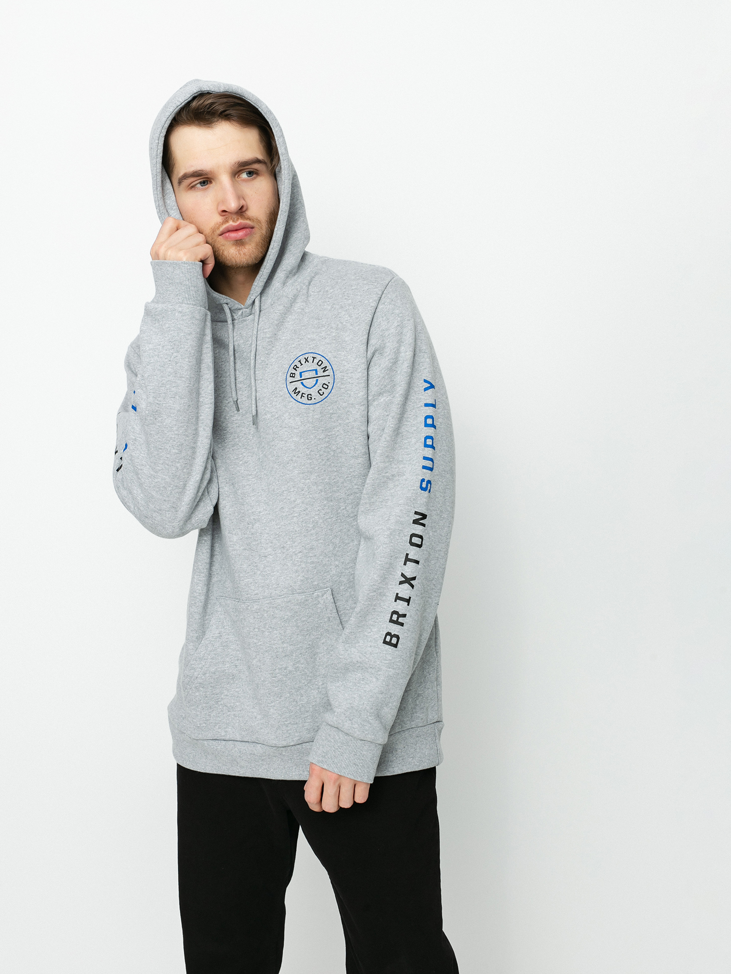 Bluza z kapturem Brixton Crest HD (heather grey)