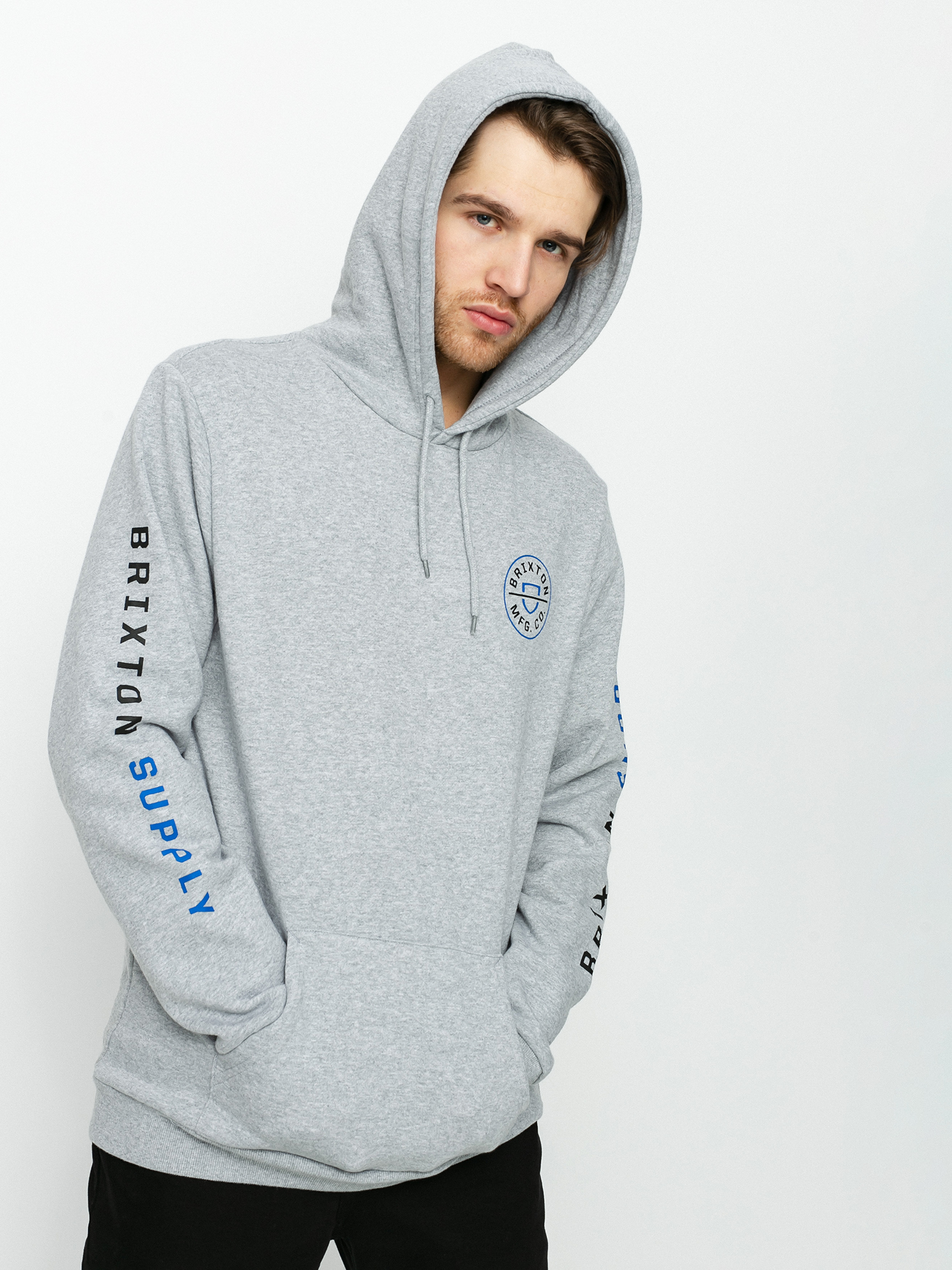 Bluza z kapturem Brixton Crest HD (heather grey)