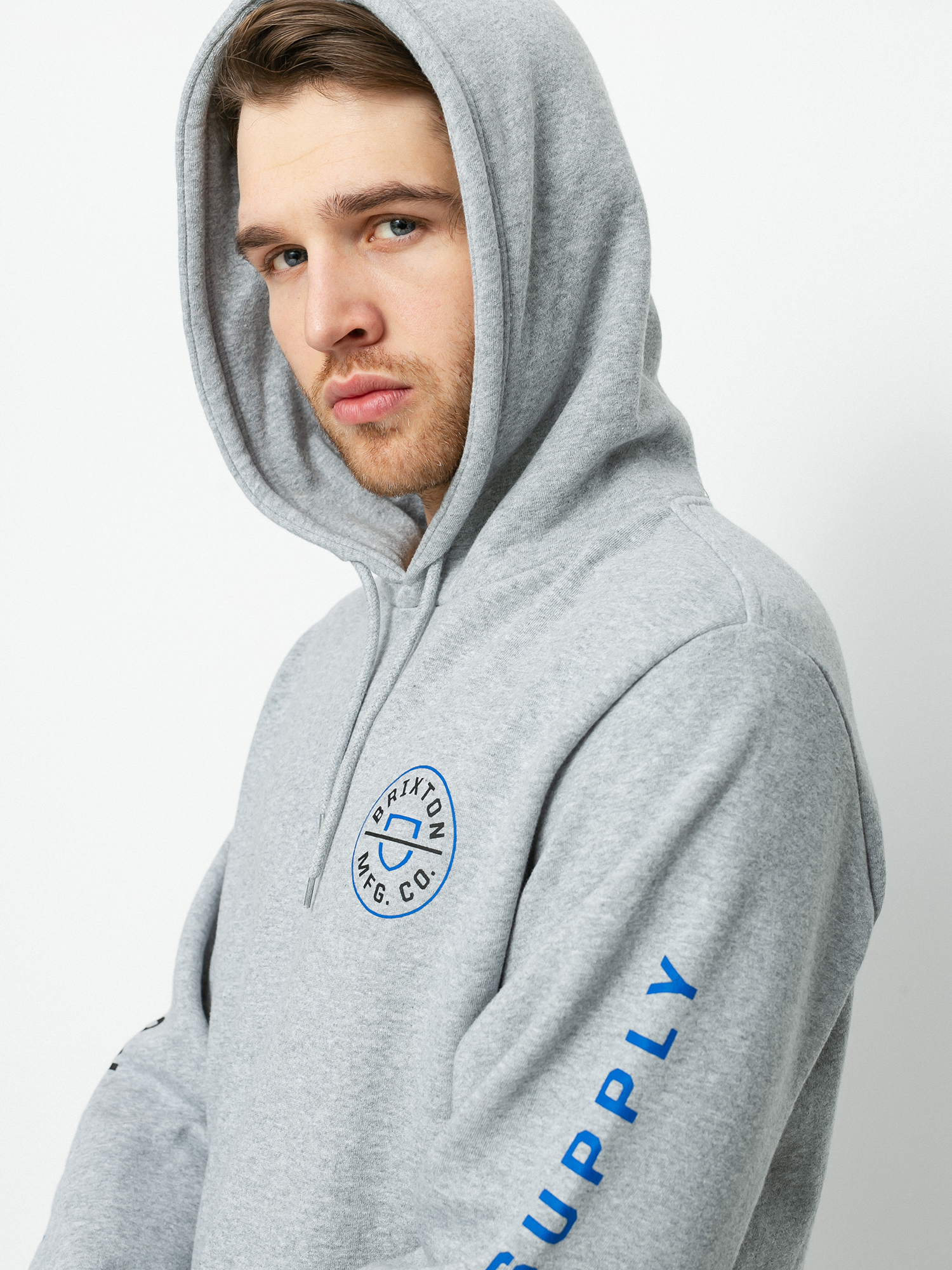 Bluza z kapturem Brixton Crest HD (heather grey)