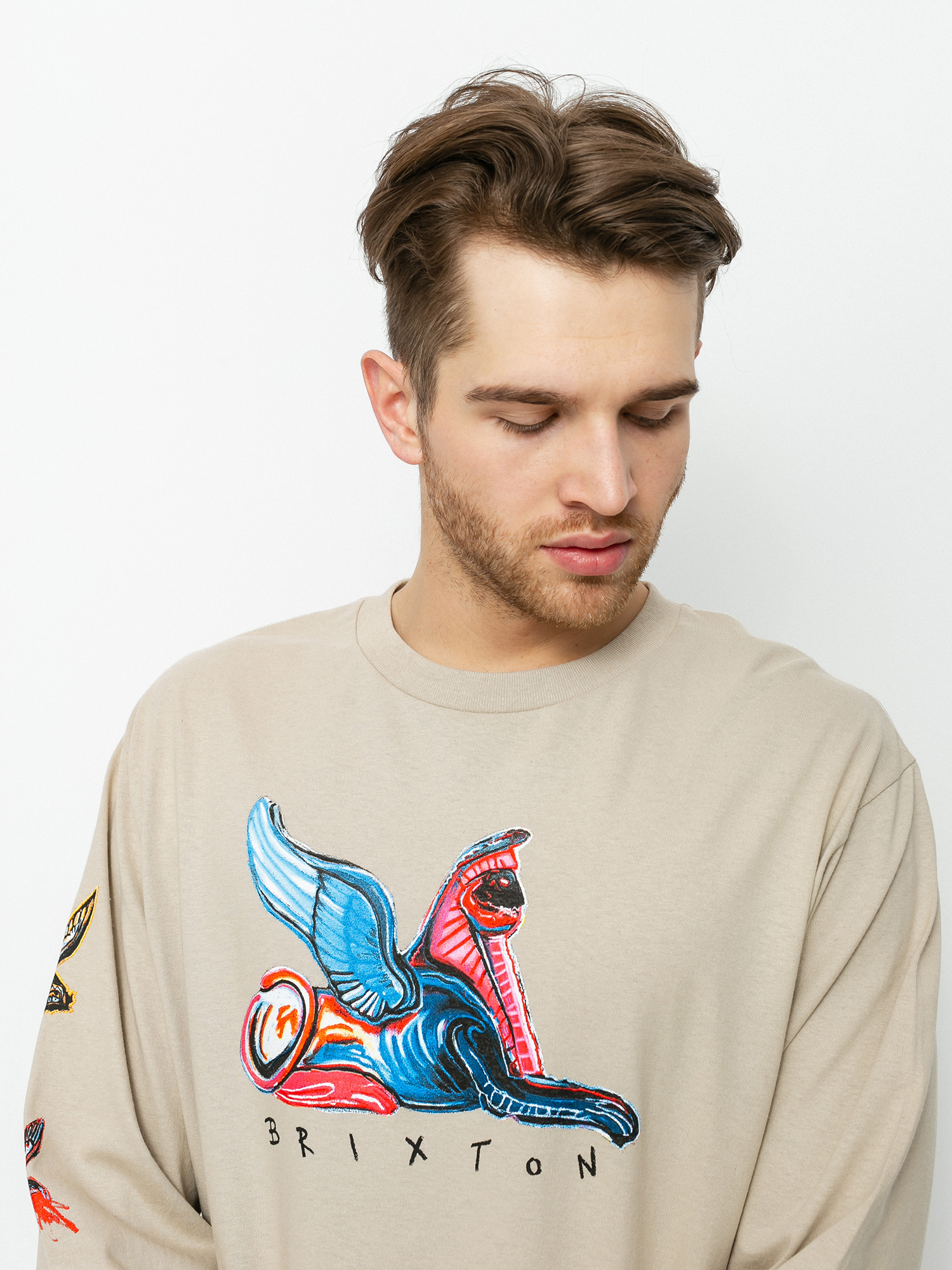 Longsleeve Brixton Bb Time Machine Stt (gravel)