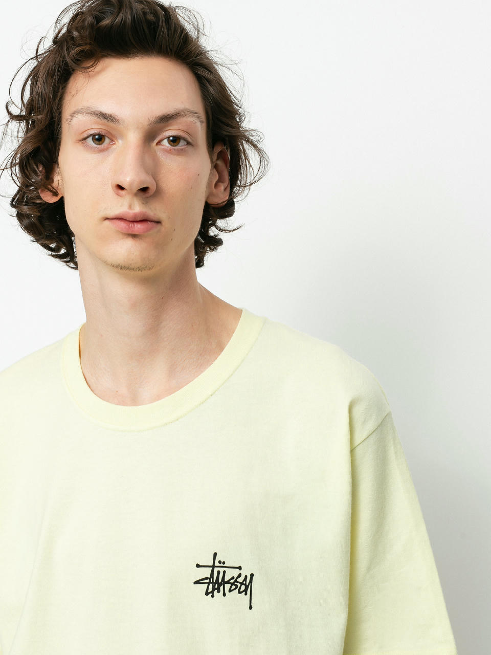 T-shirt Stussy Basic Stussy (pale yellow)