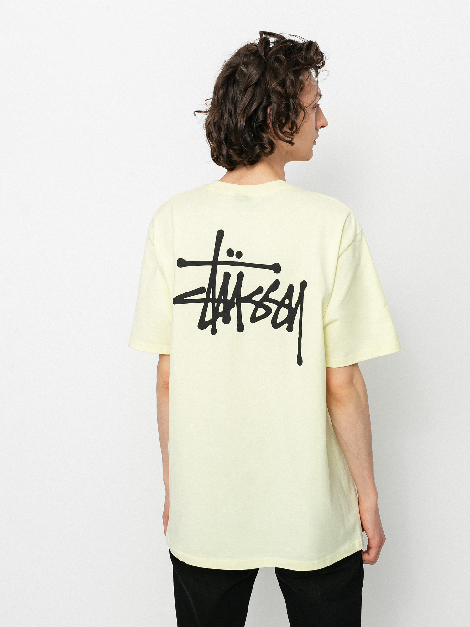 T-shirt Stussy Basic Stussy (pale yellow)