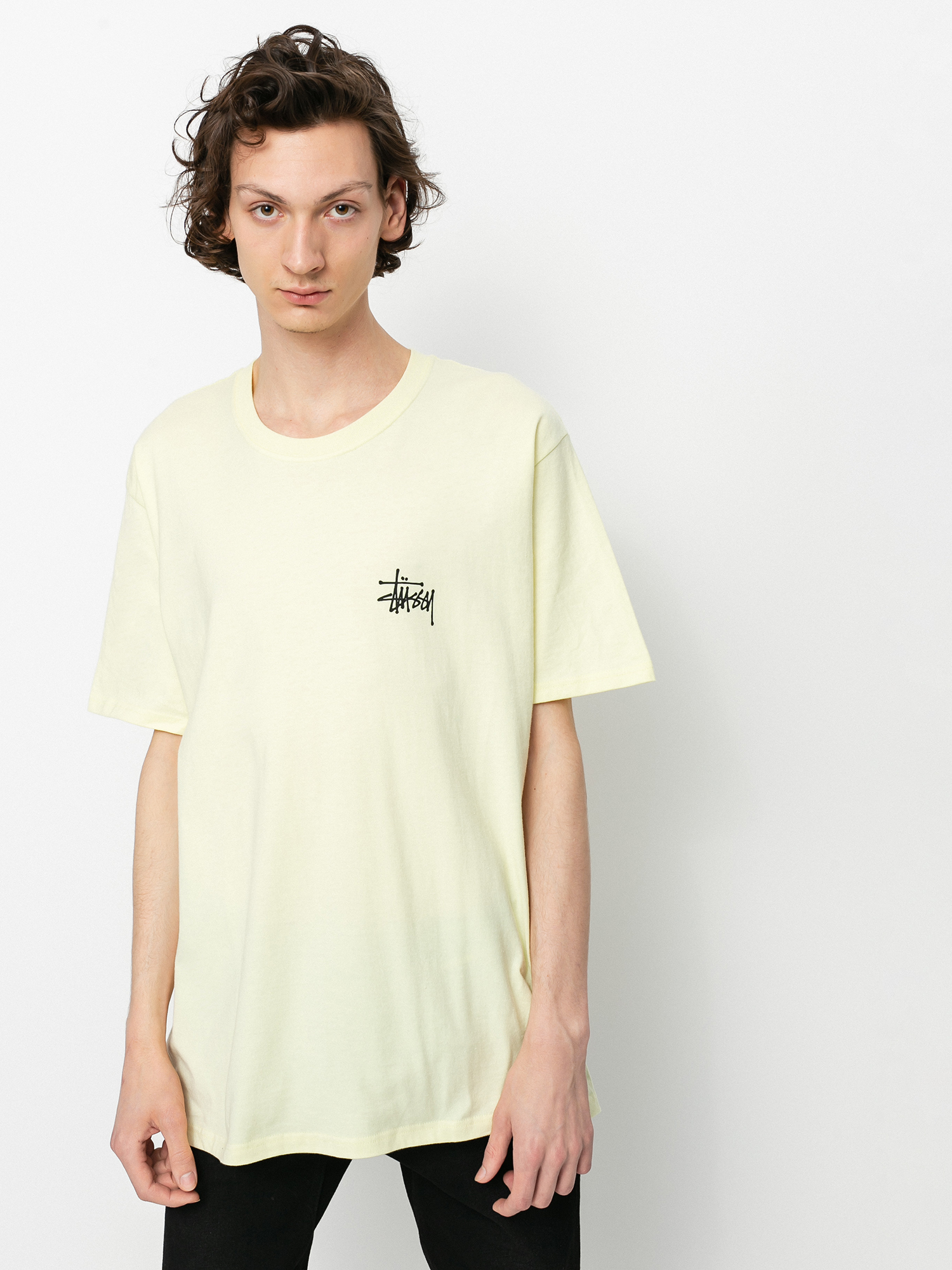 T-shirt Stussy Basic Stussy (pale yellow)