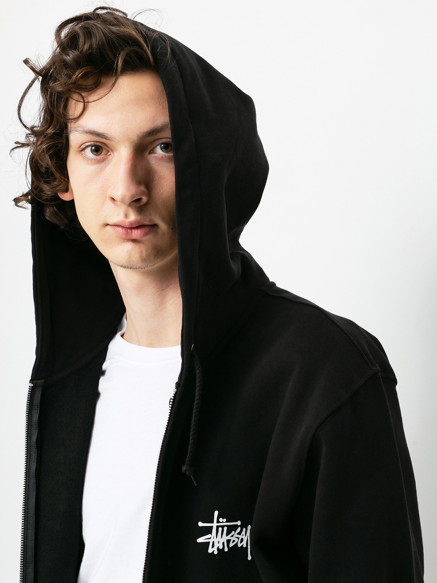 Bluza z kapturem Stussy Basic Stussy ZHD (black)