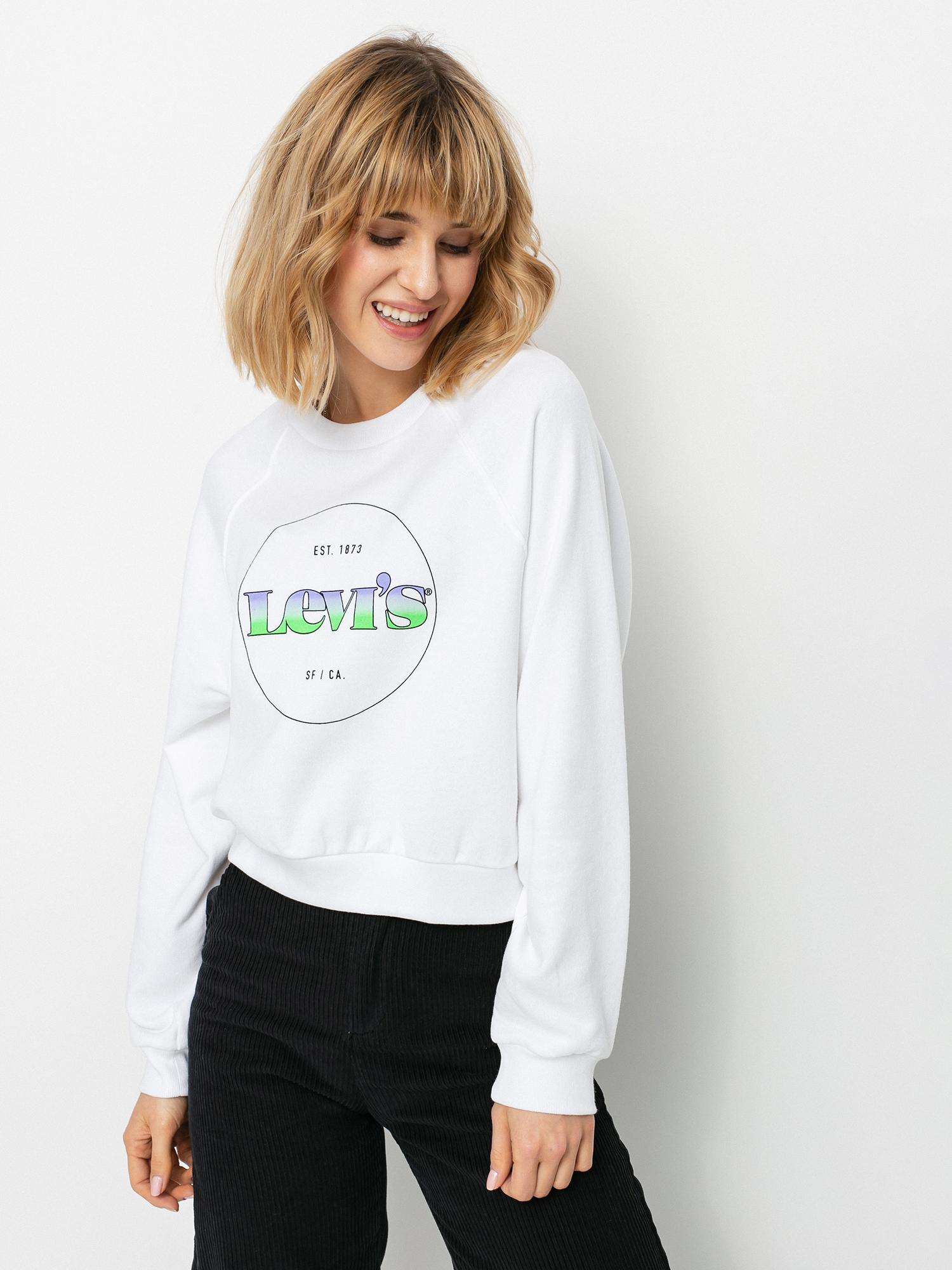 Bluza Levi's® Vintage Raglan Wmn (circle logo gradient white)