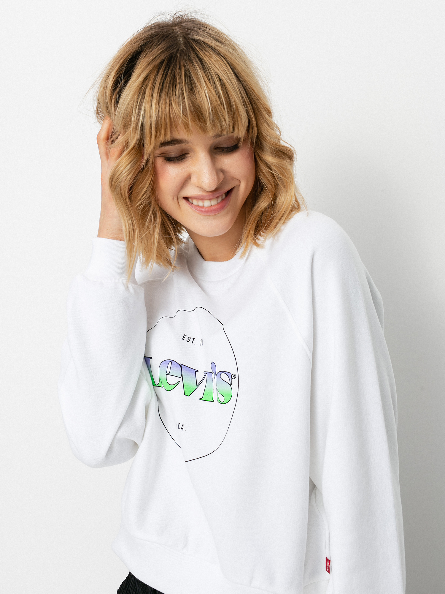 Bluza Levi's® Vintage Raglan Wmn (circle logo gradient white)
