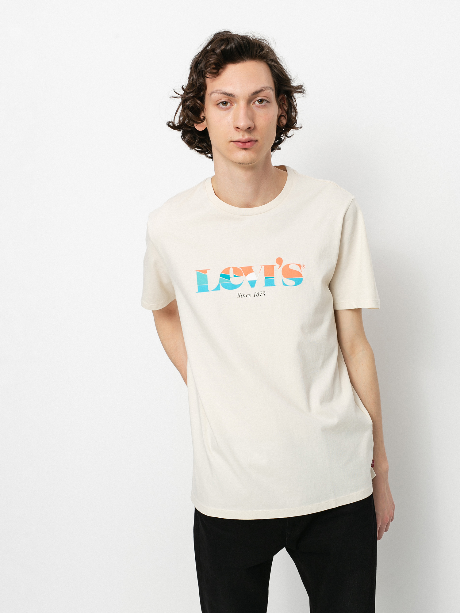 T-shirt Levi's® Graphic Crewneck (logo chesthit oatmeal)